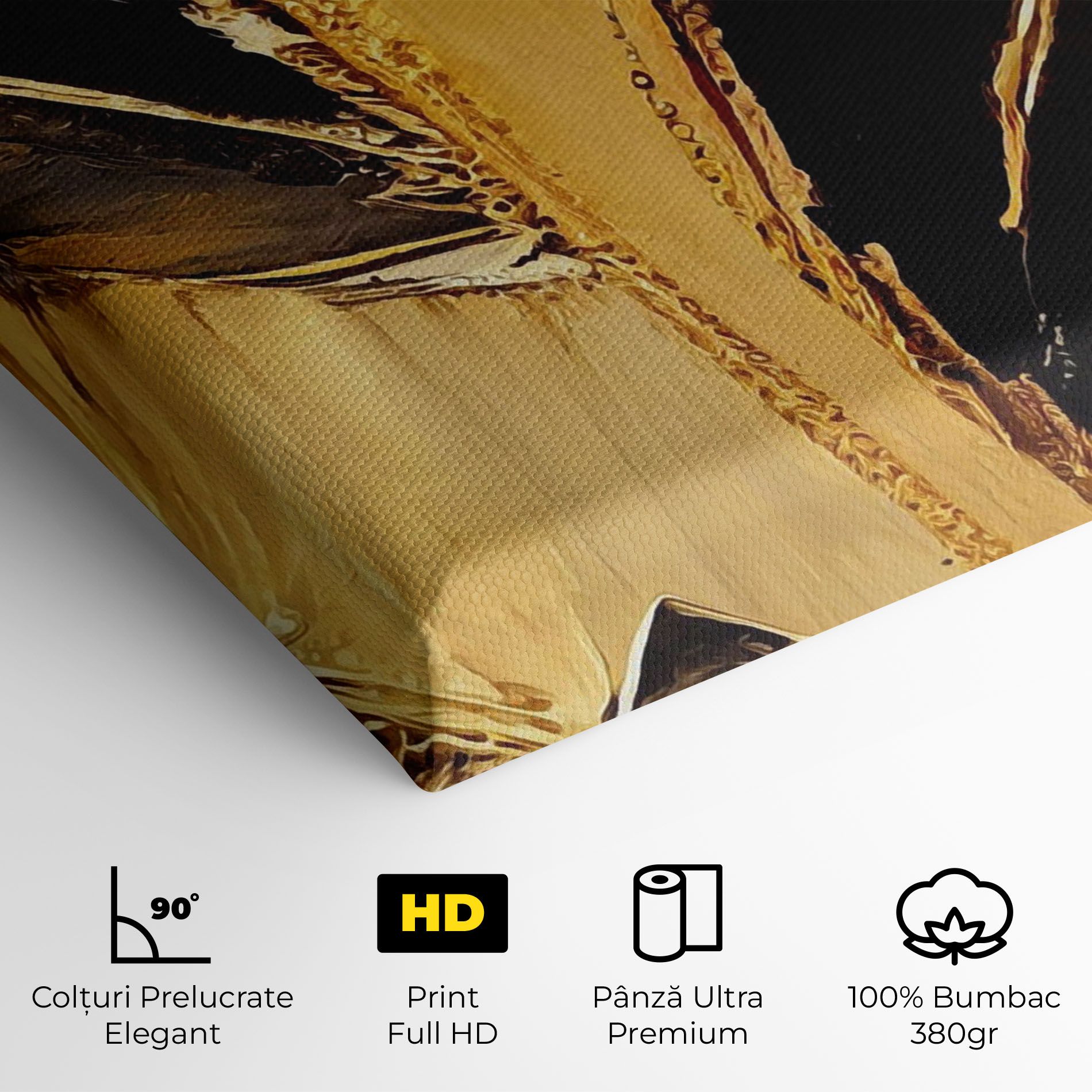 Balck With Gold Leafs mockup 4