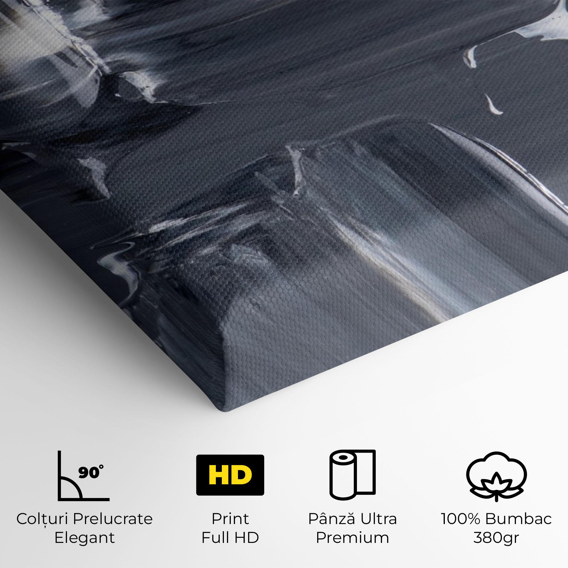 Tablou Canvas Black Acrylic Painting mockup 4