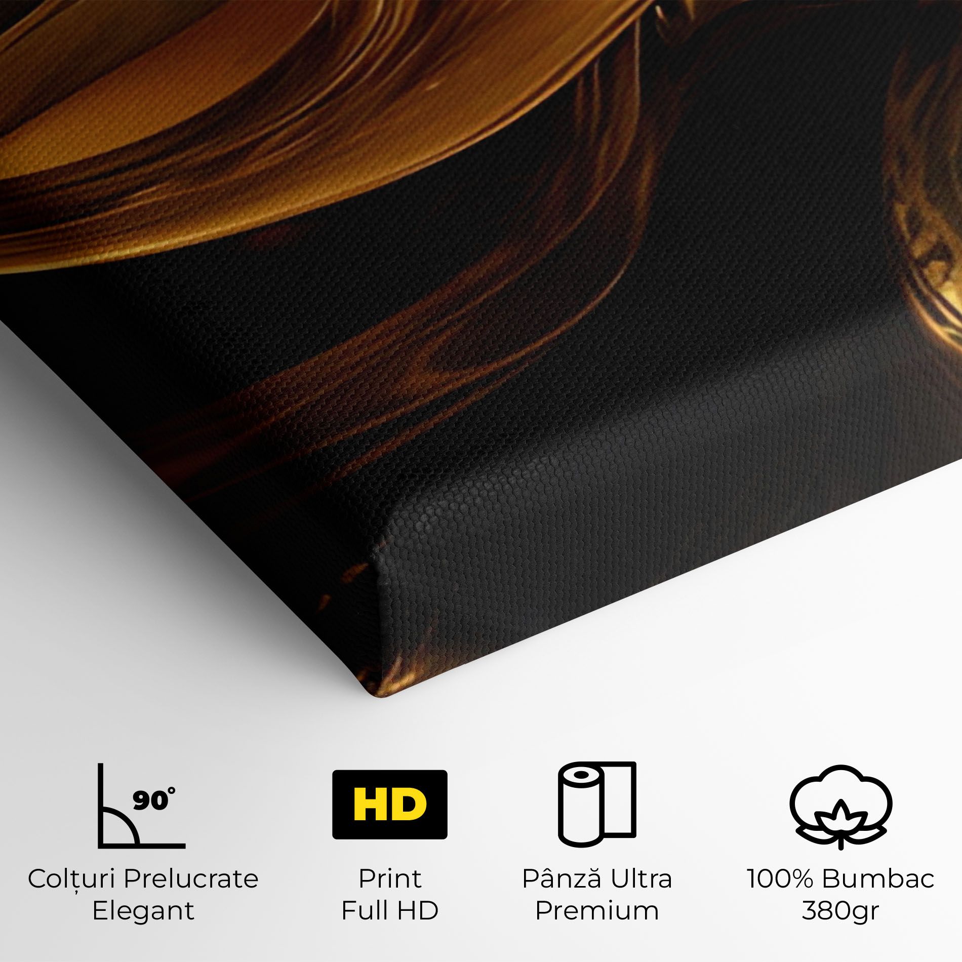 Gold With Black Wave mockup 4