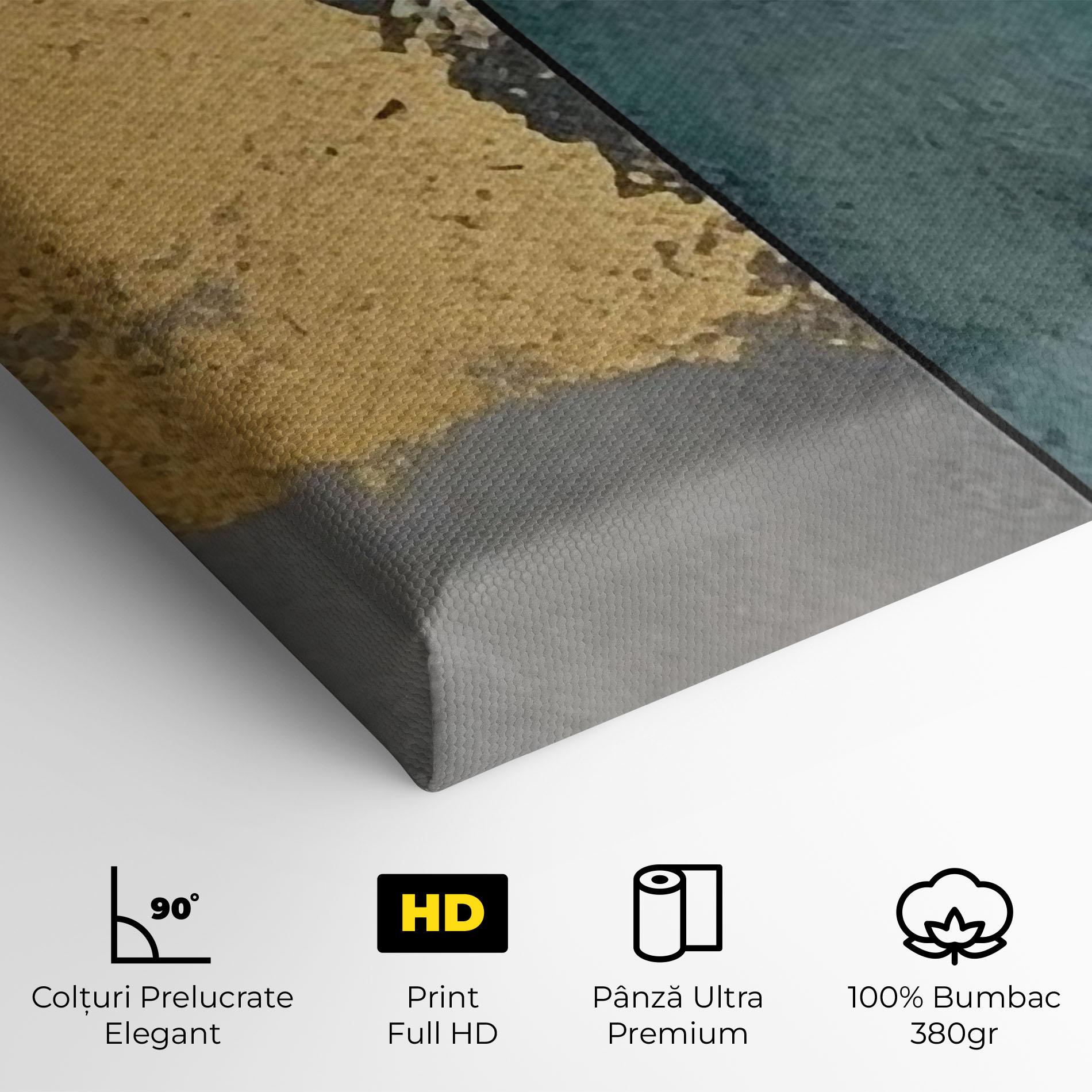 Tablou Canvas Green Colors With Gold mockup 4