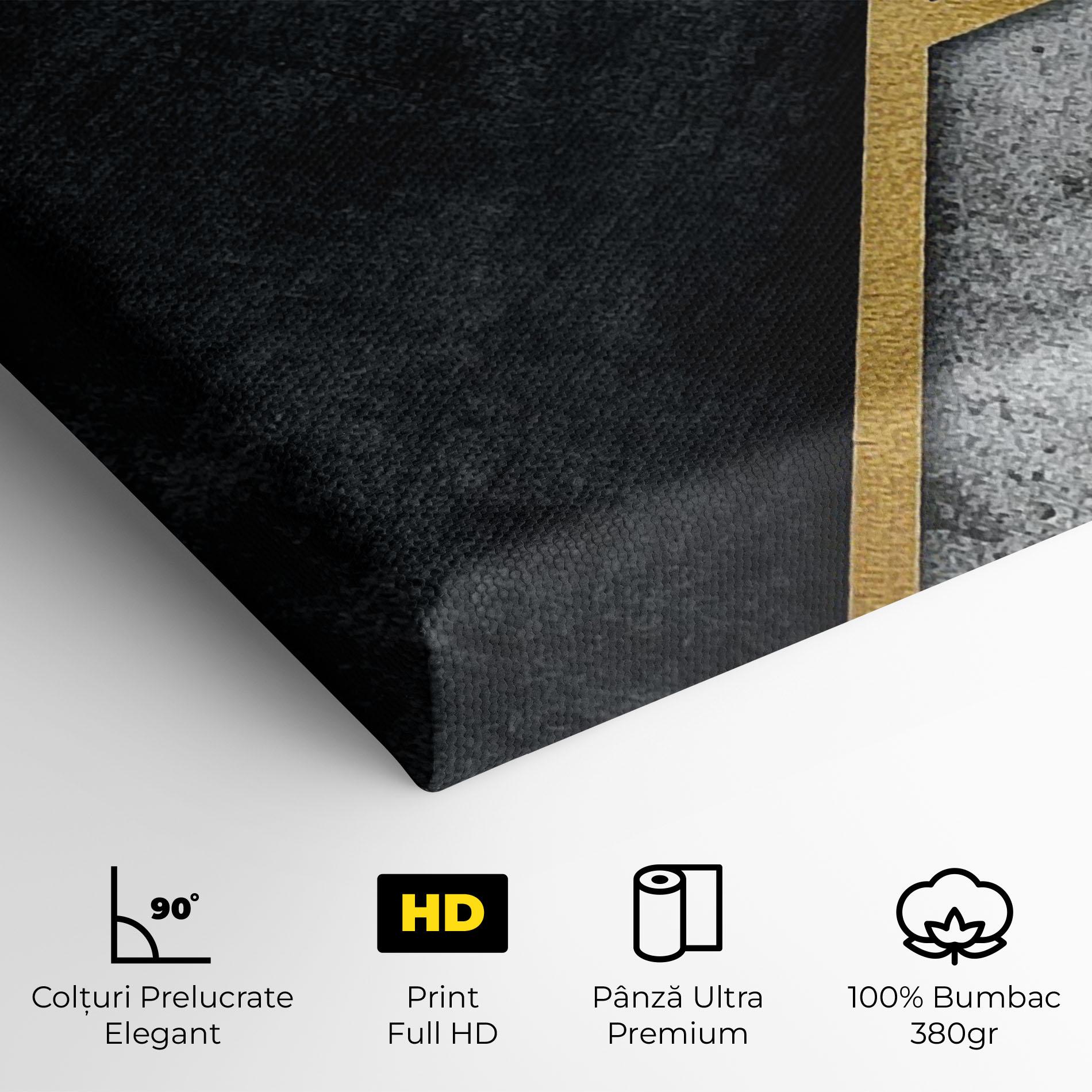 Tablou Canvas Grey With Blue Painting mockup 4