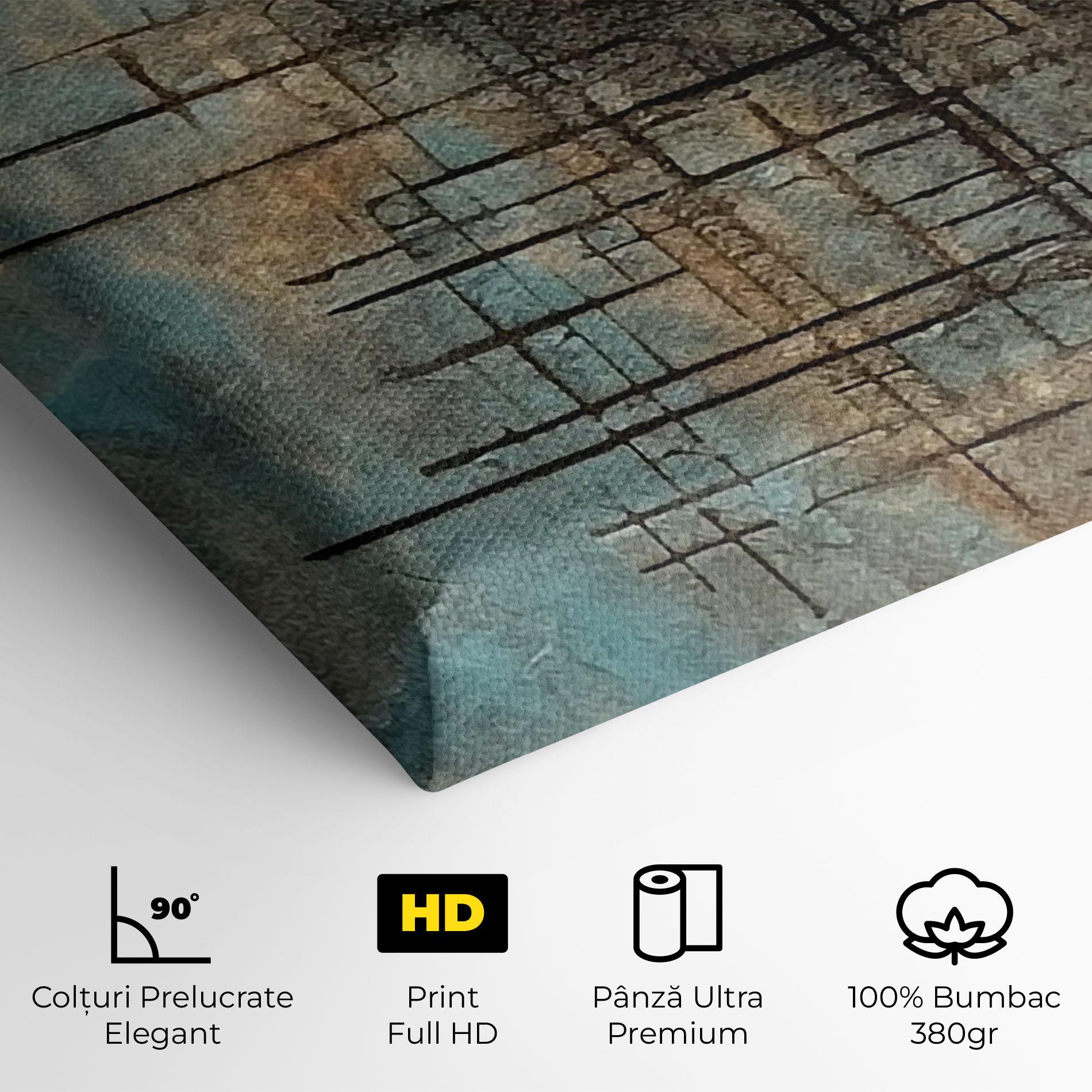 Tablou Canvas Orange Square Painting mockup 4