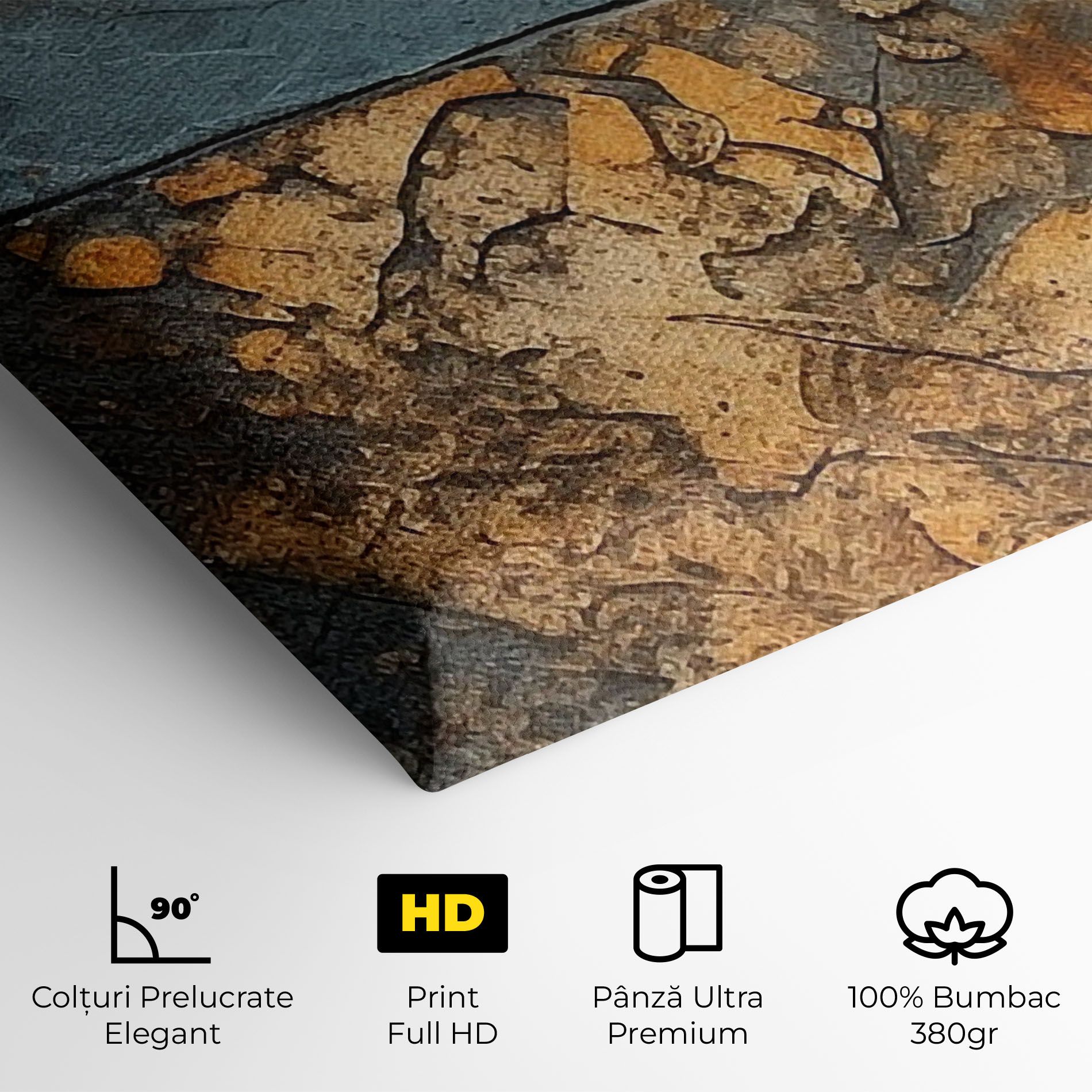 White Square With Gold mockup 4