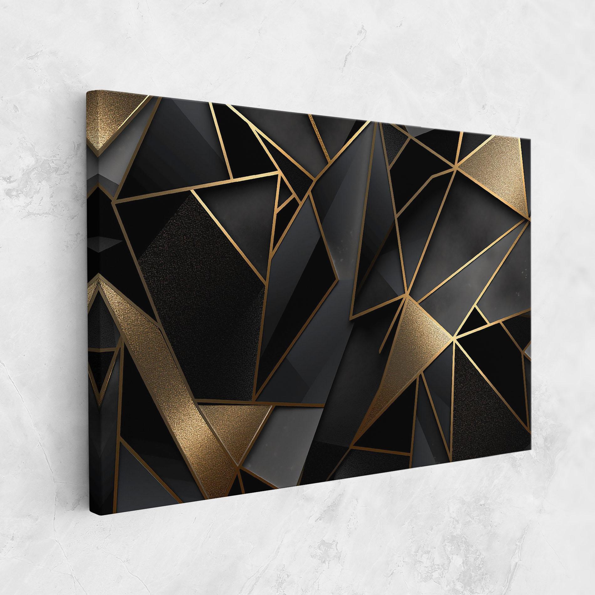 Tablou Canvas Abstract Golden Art mockup 1