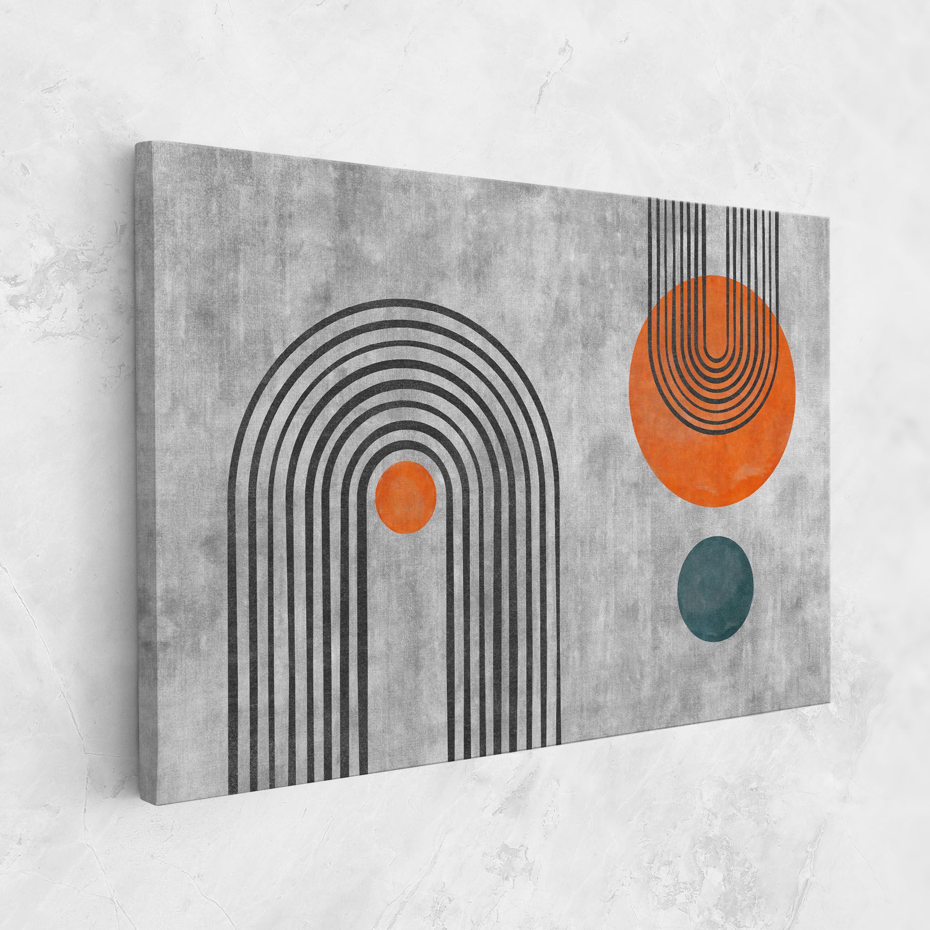 Abstract Orange Circles mockup 1