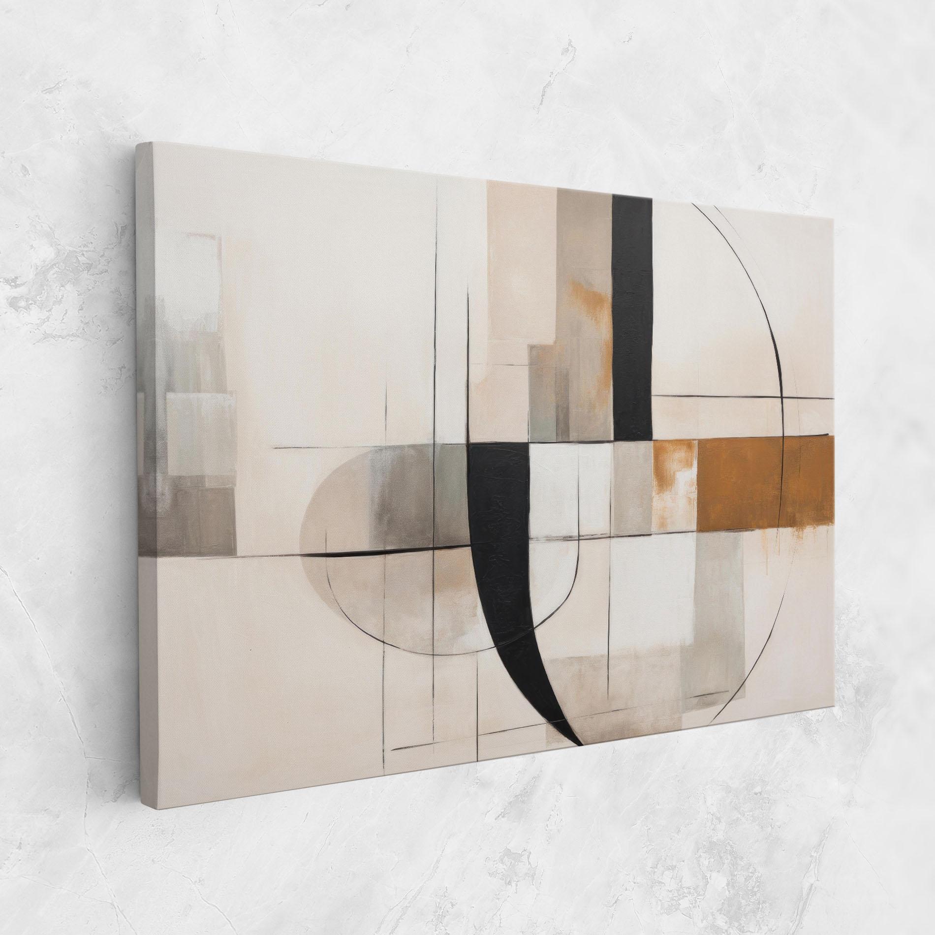 Tablou Canvas Black Abstract Lines mockup 1