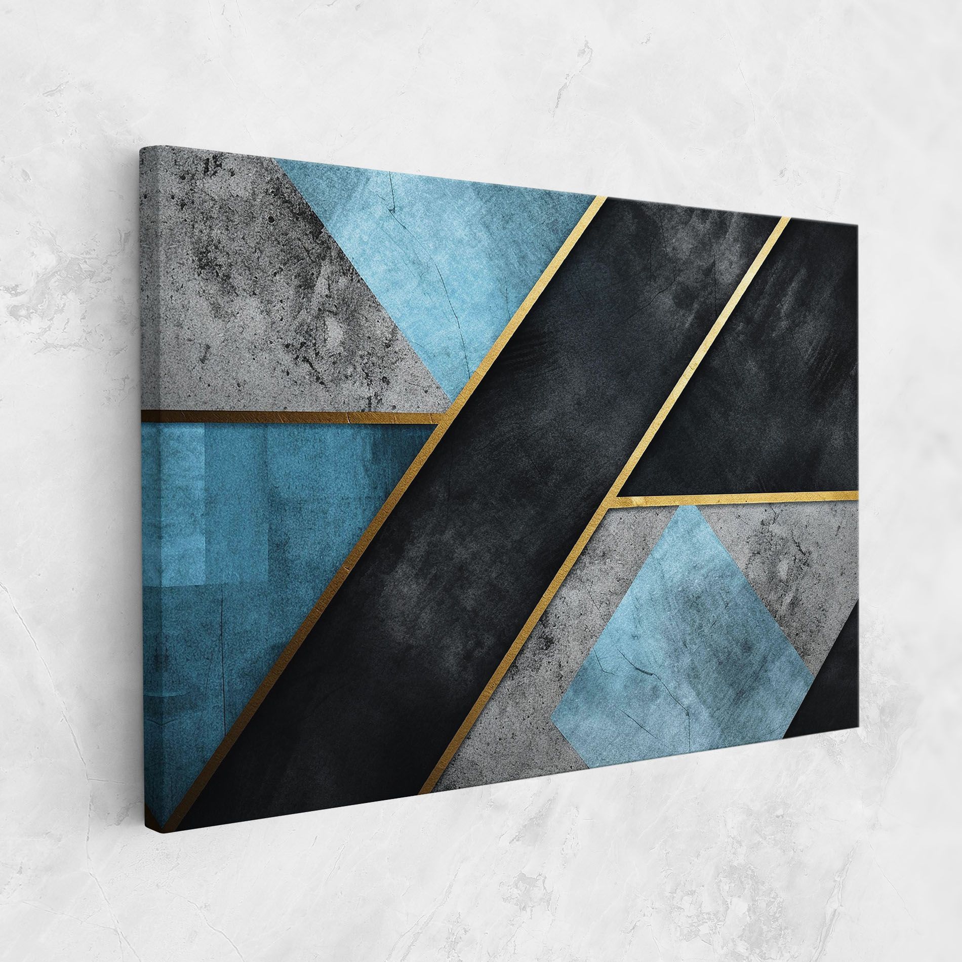 Grey With Blue Painting mockup 1