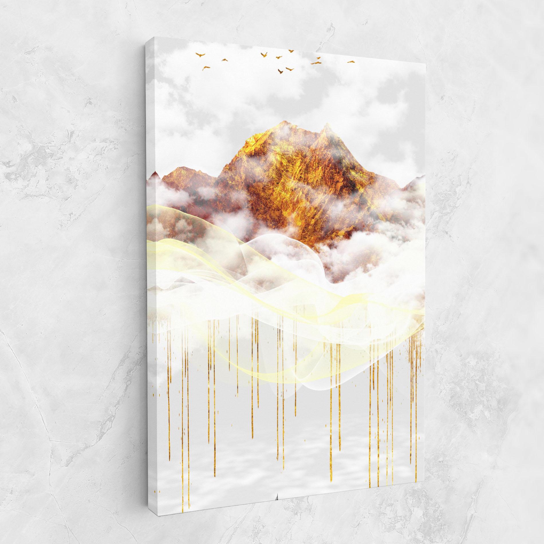 Tablou Canvas Abstract Golden Landscape 3 mockup 1