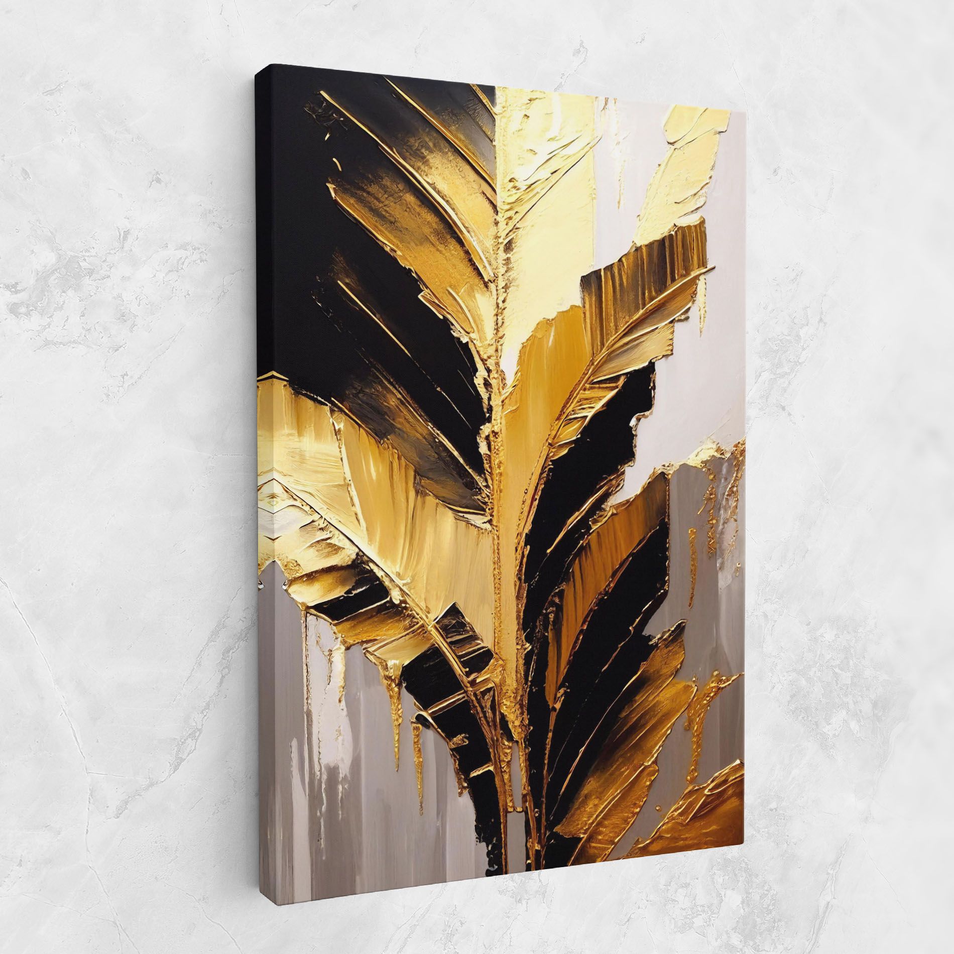 Balck With Gold Leafs mockup 1