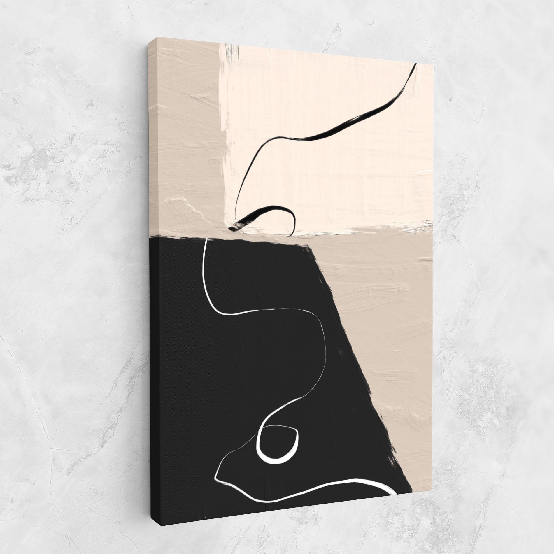 Tablou Canvas Black Brushstrokes mockup 1