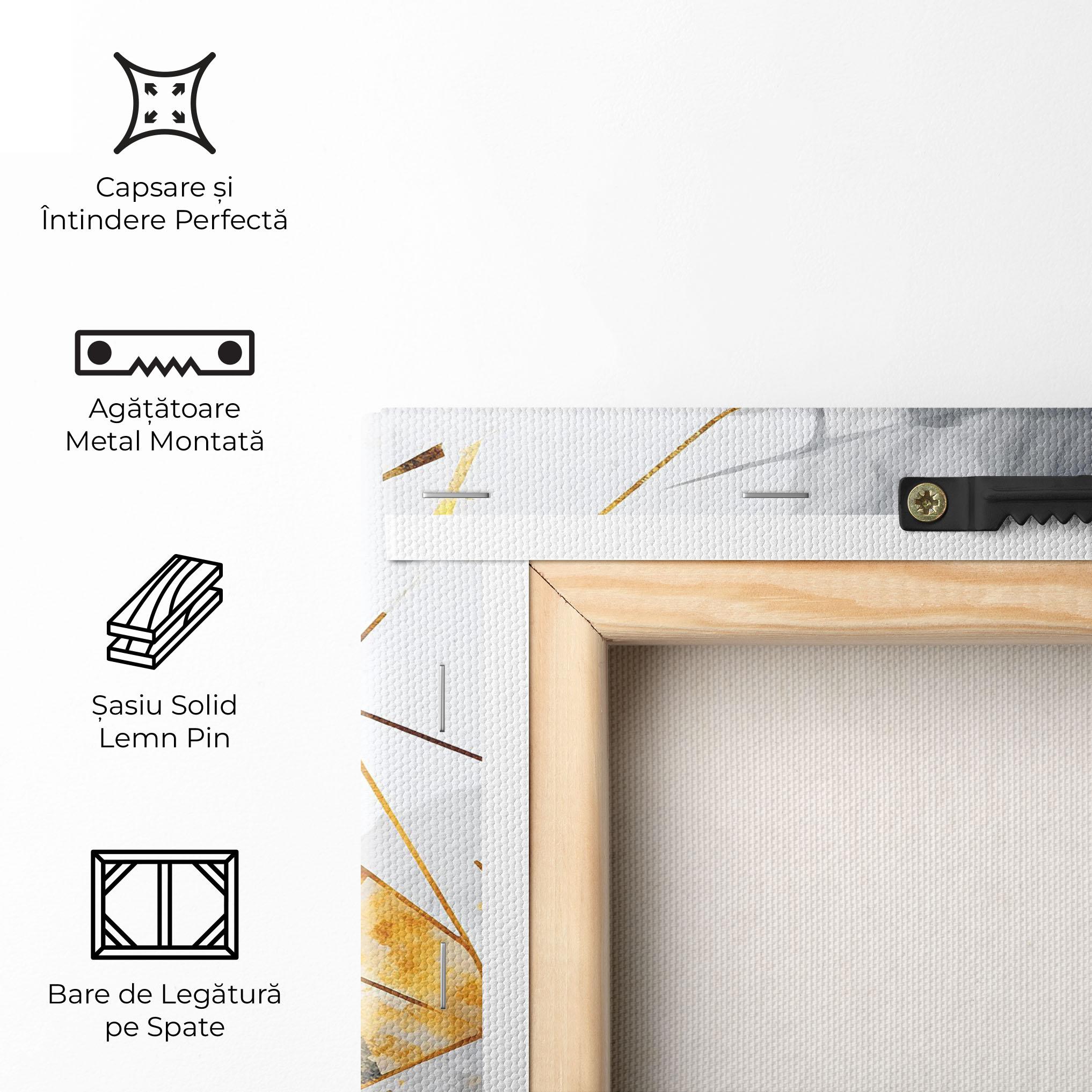 Tablou Canvas Abstract Gold Blue Pattern mockup 5