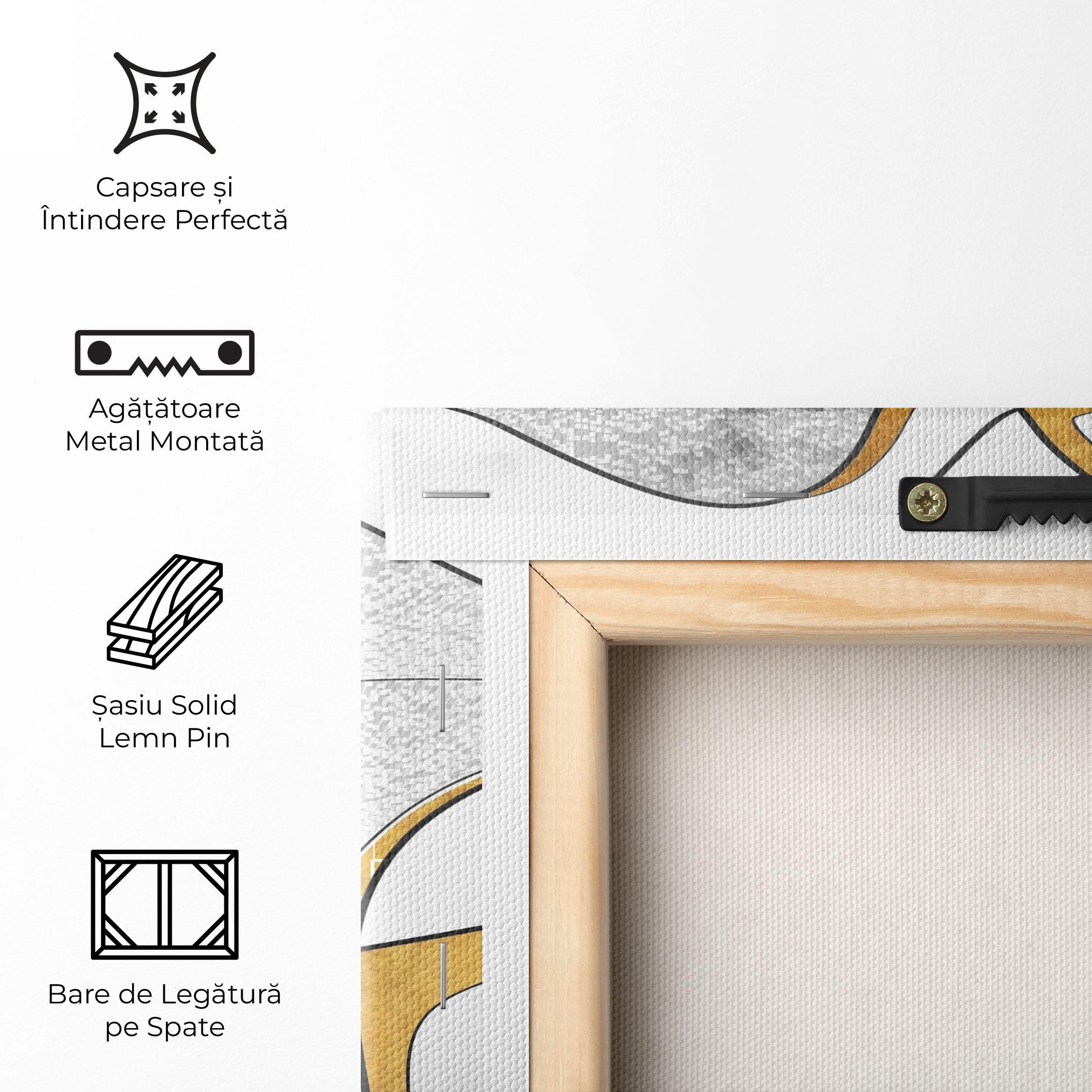 Tablou Canvas Abstract Gold Lines mockup 5
