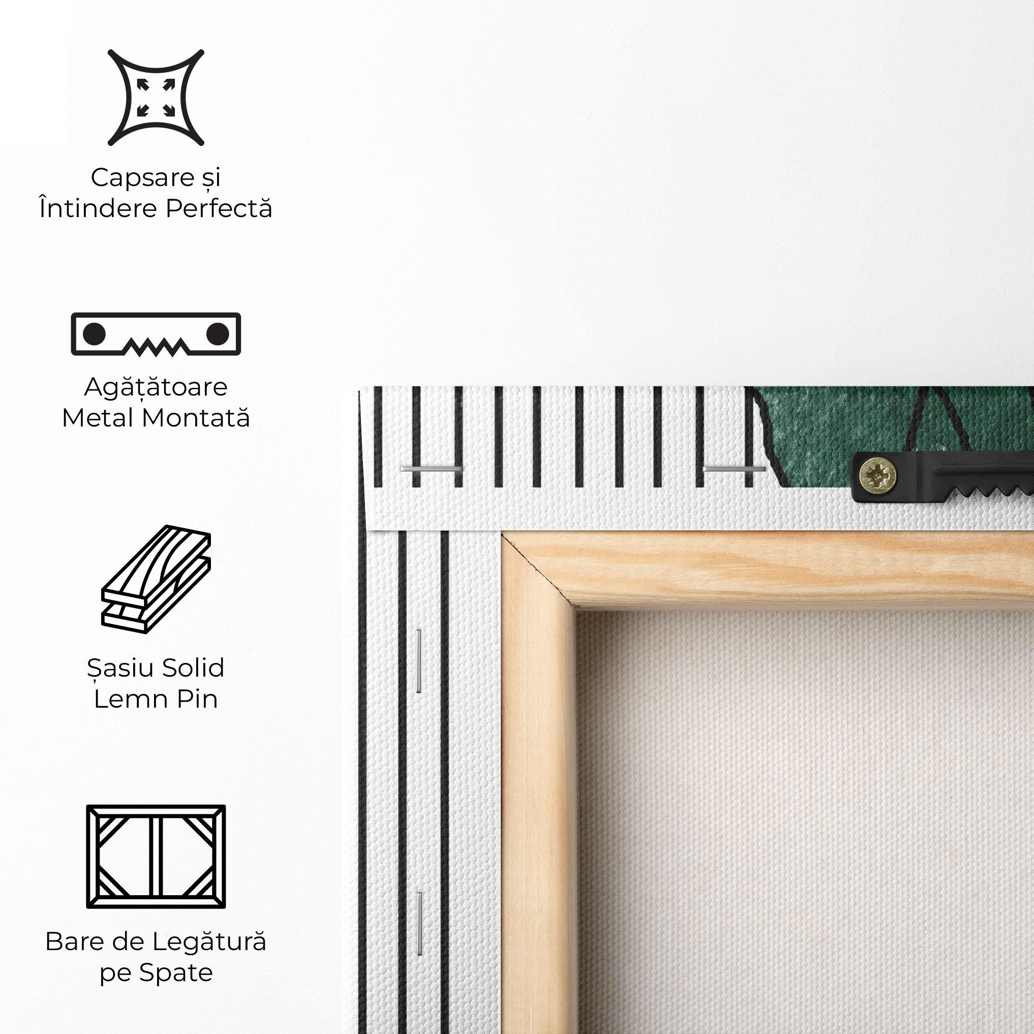 Tablou Canvas Abstract Green Face mockup 5