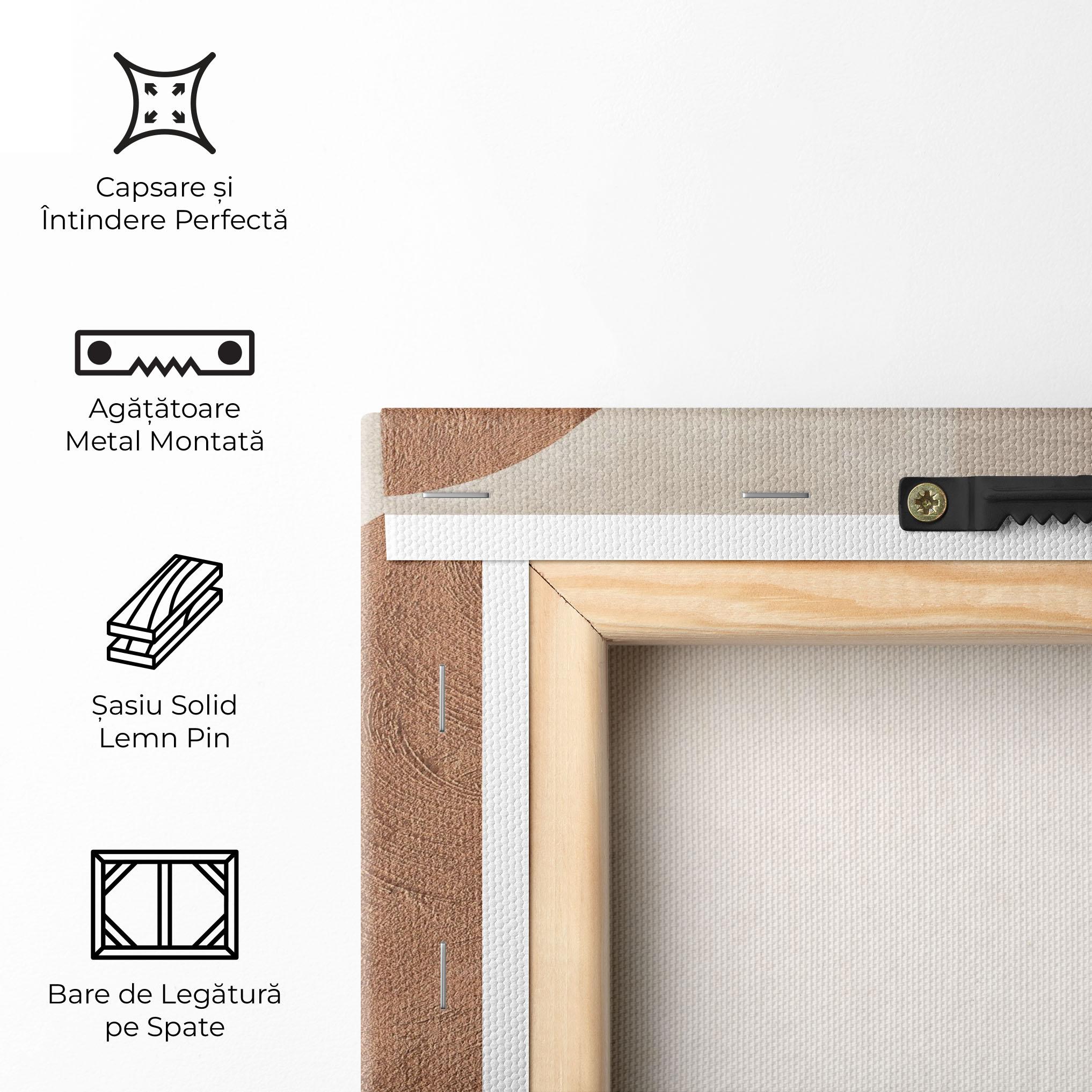 Tablou Canvas Gray Orange Painting mockup 5