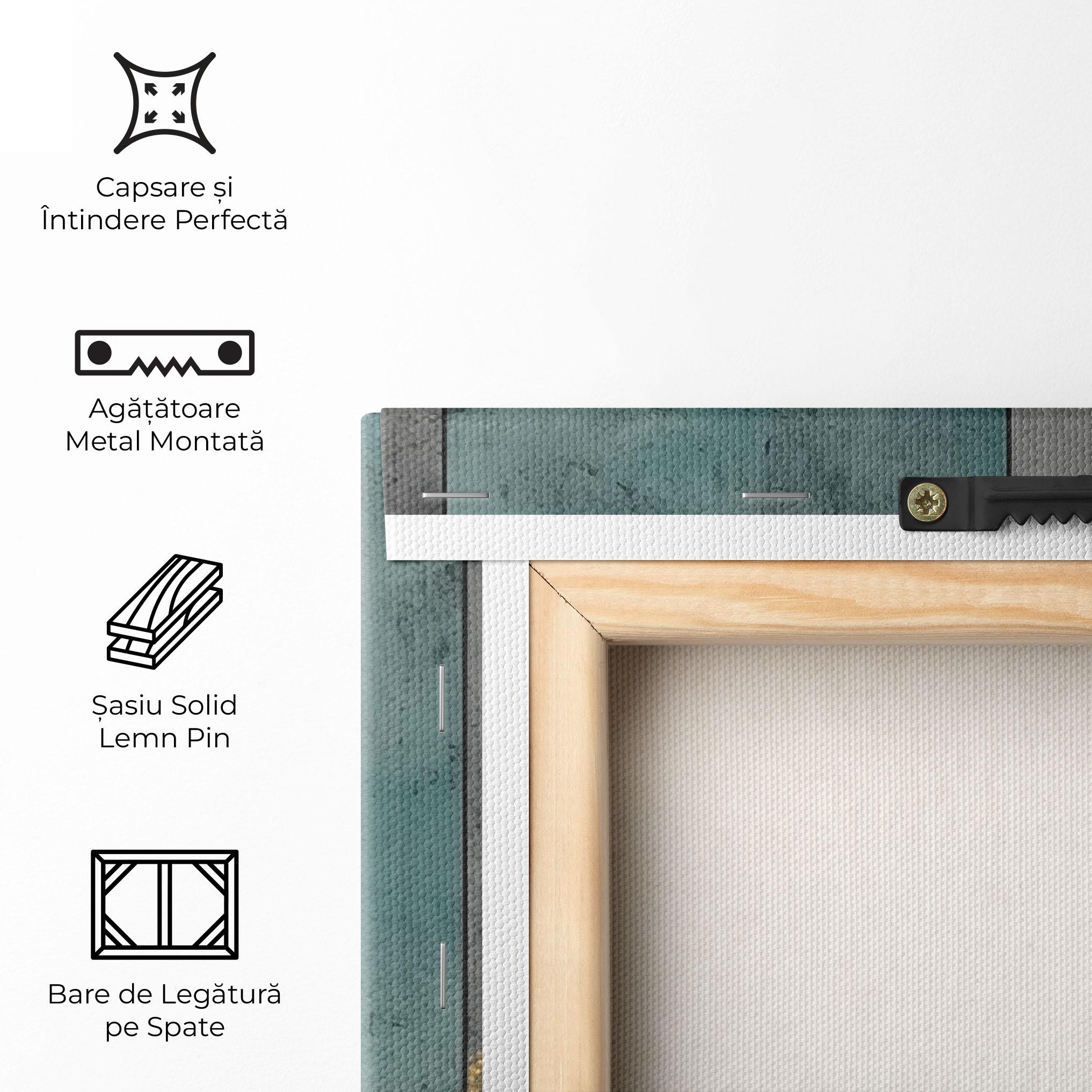 Tablou Canvas Green Colors With Gold mockup 5