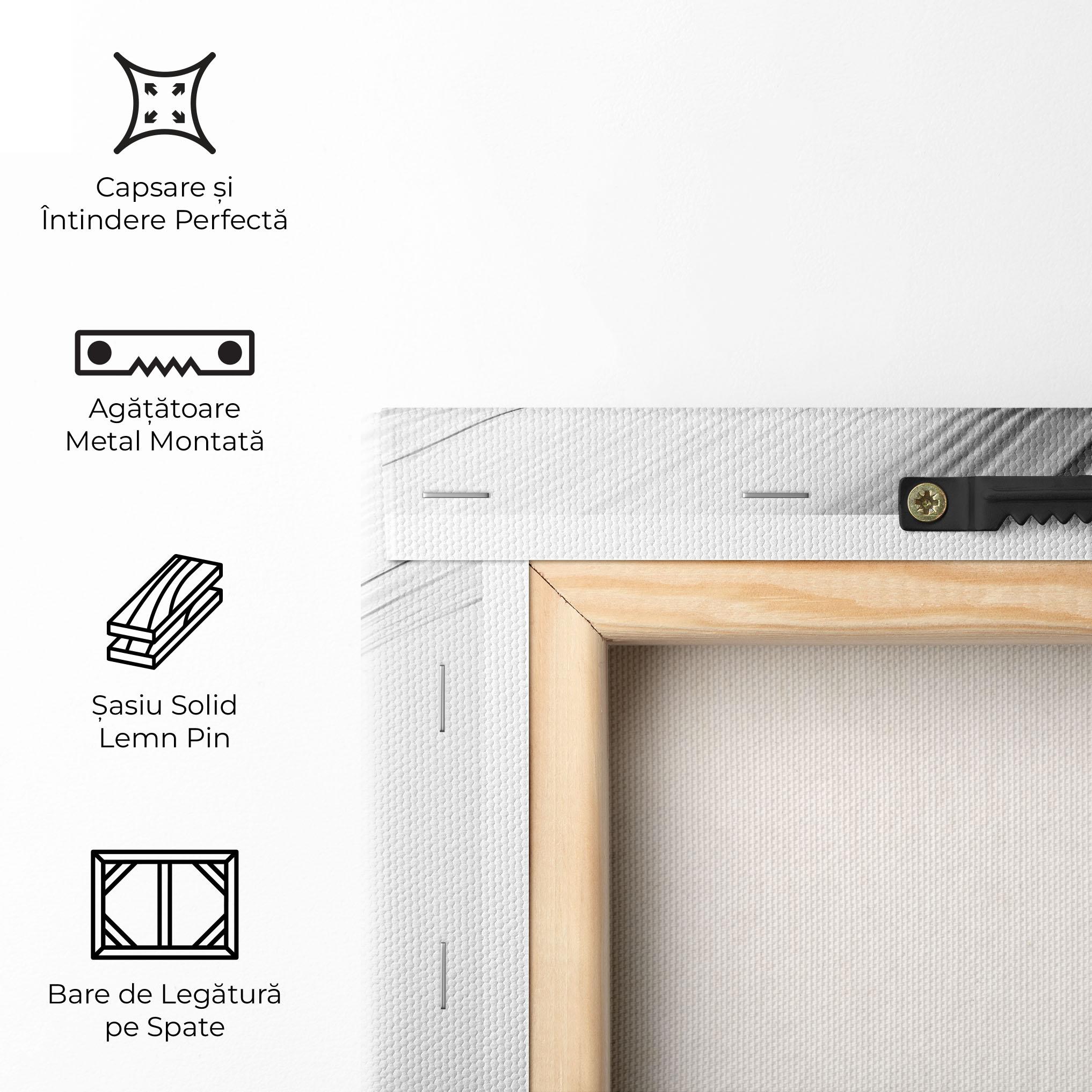 Tablou Canvas Monochrome Wave mockup 5