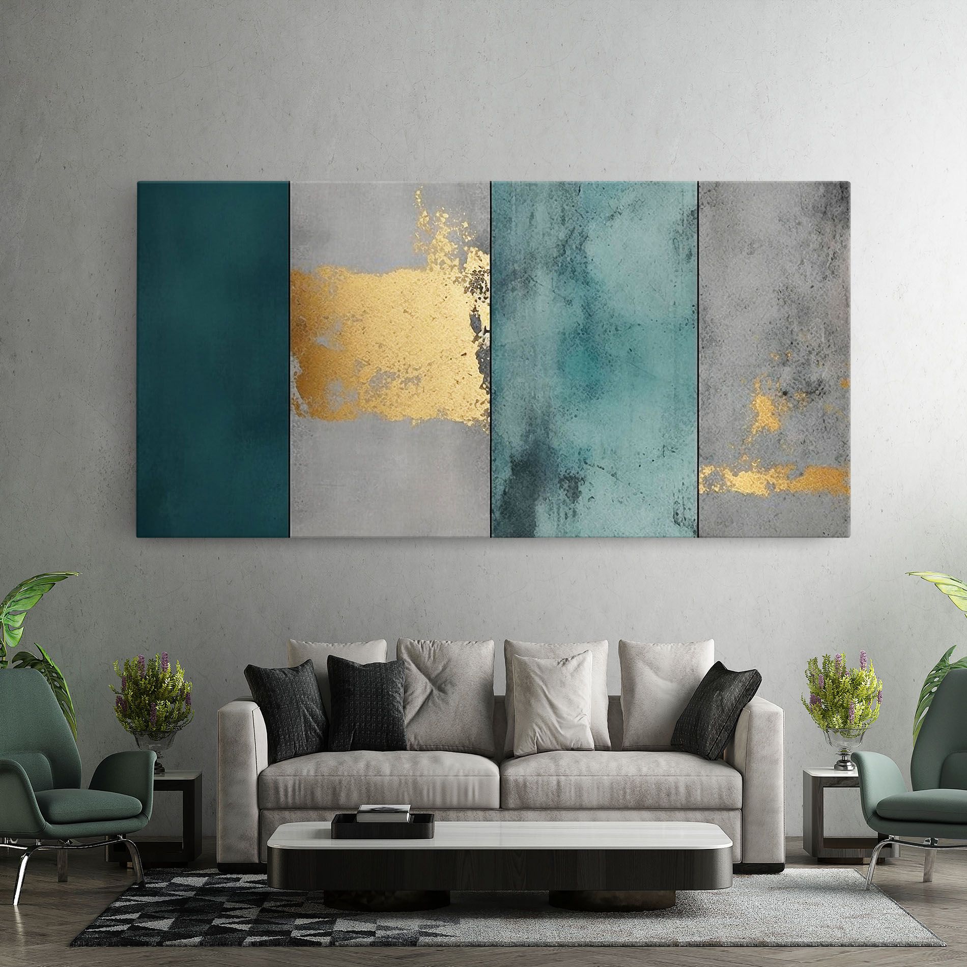 Green Colors With Gold mockup 7