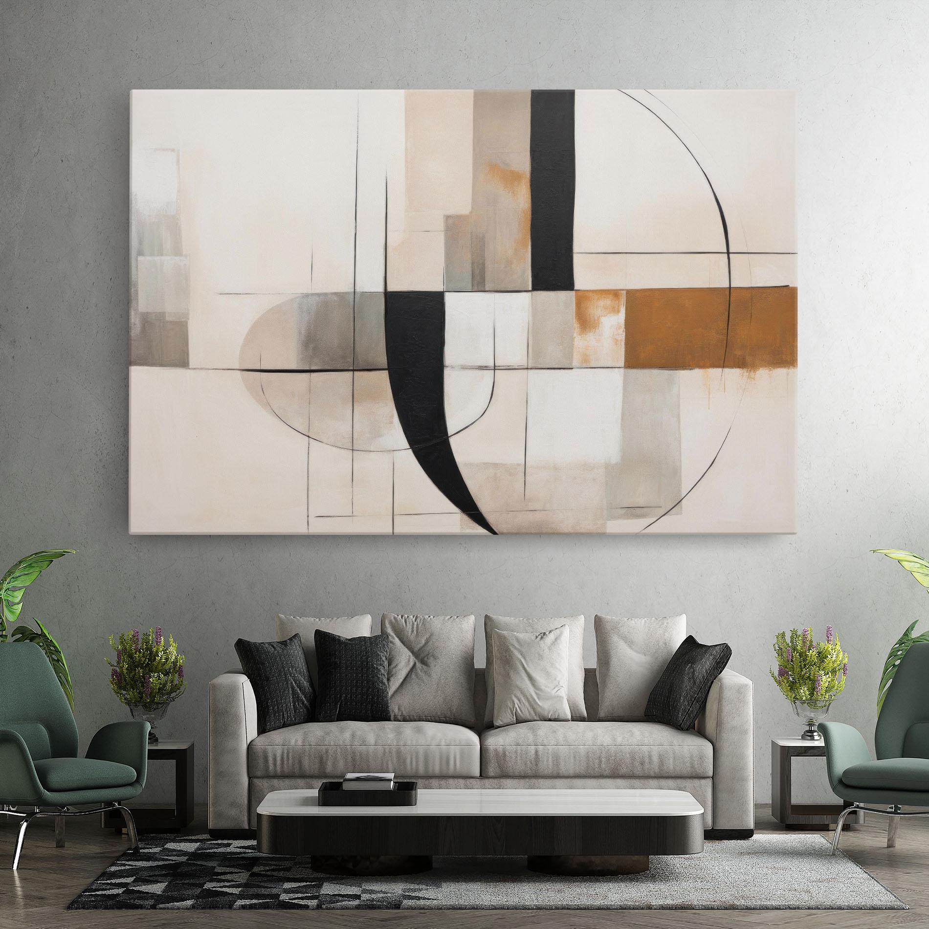 Tablou Canvas Black Abstract Lines mockup 7