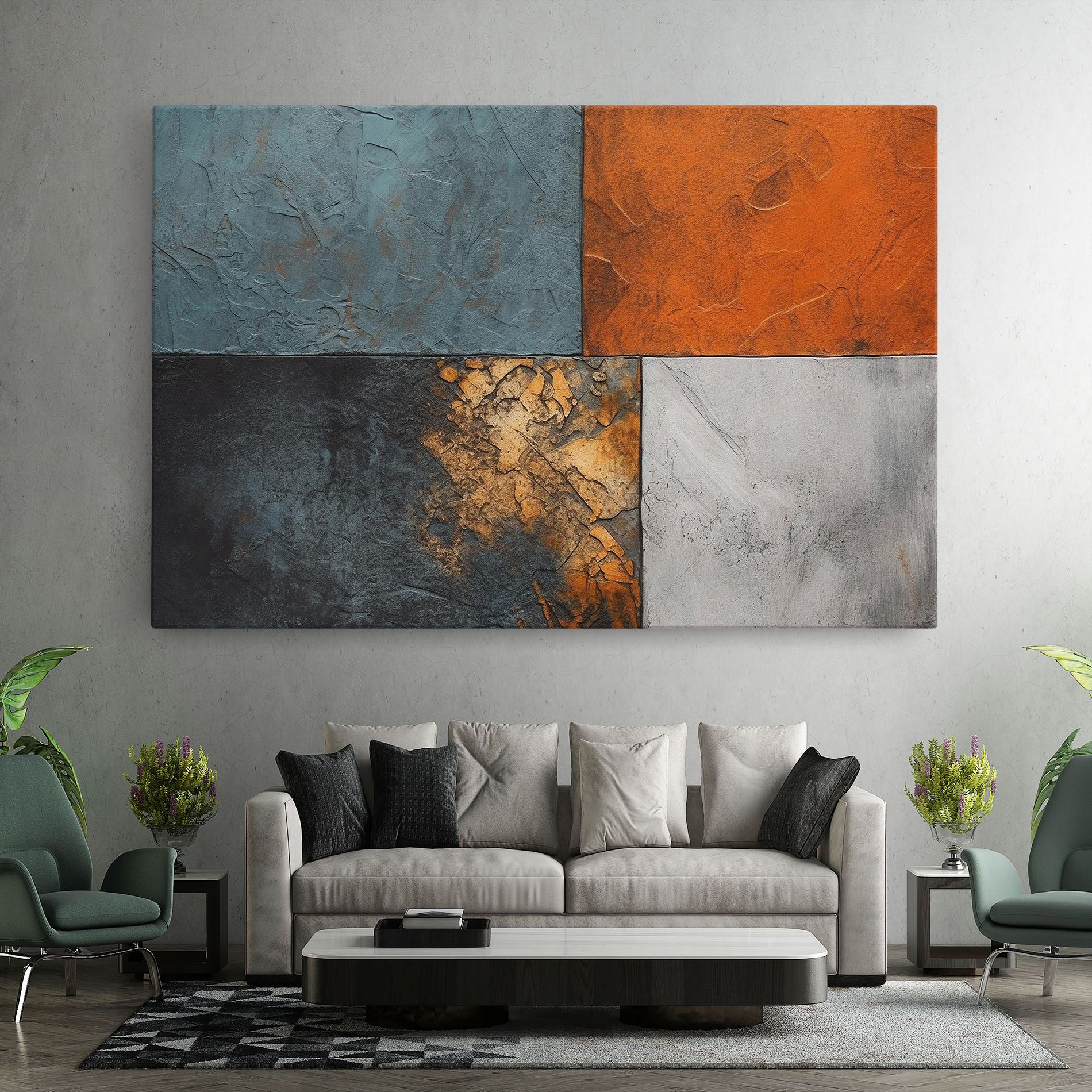 White Square With Gold mockup 7