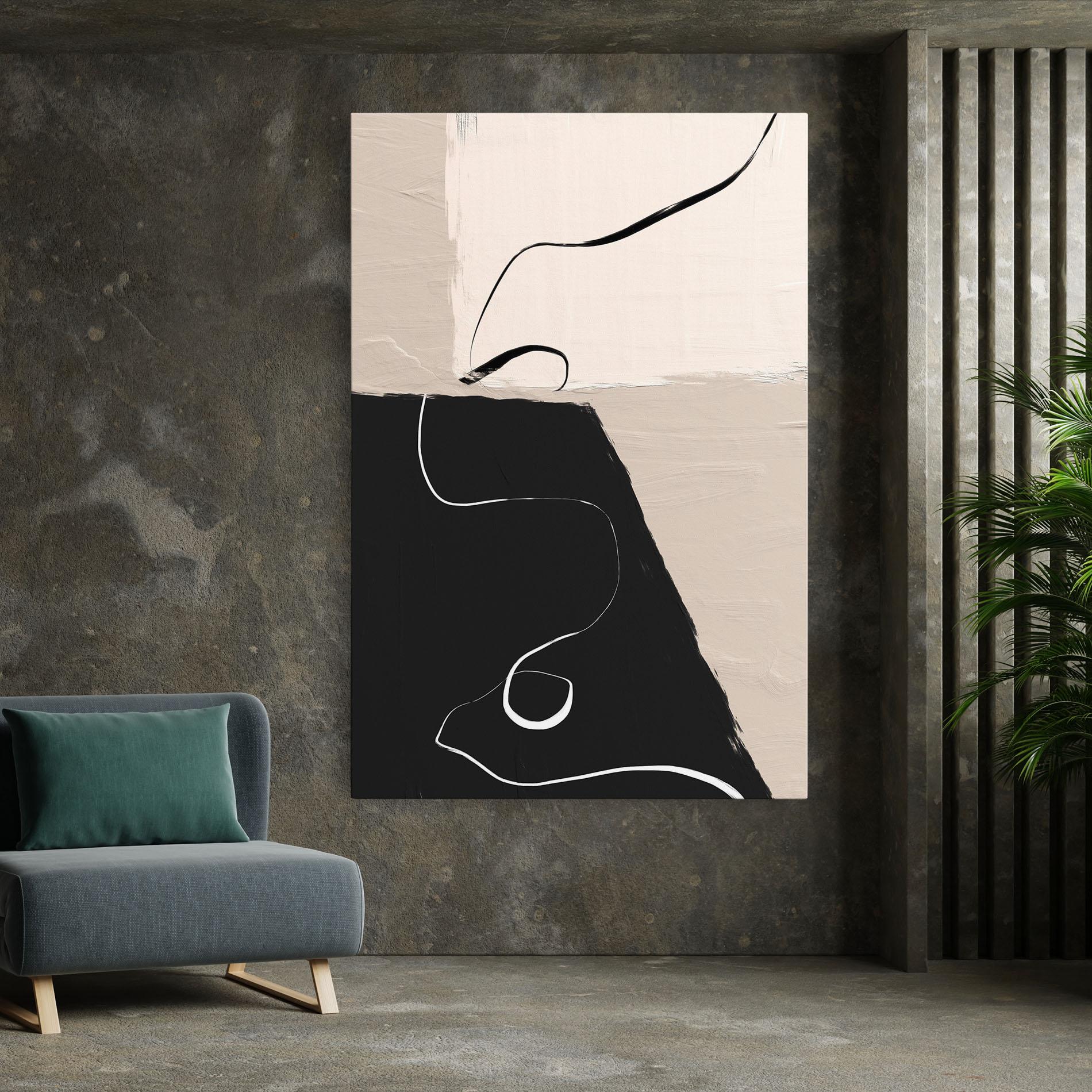 Tablou Canvas Black Brushstrokes mockup 7