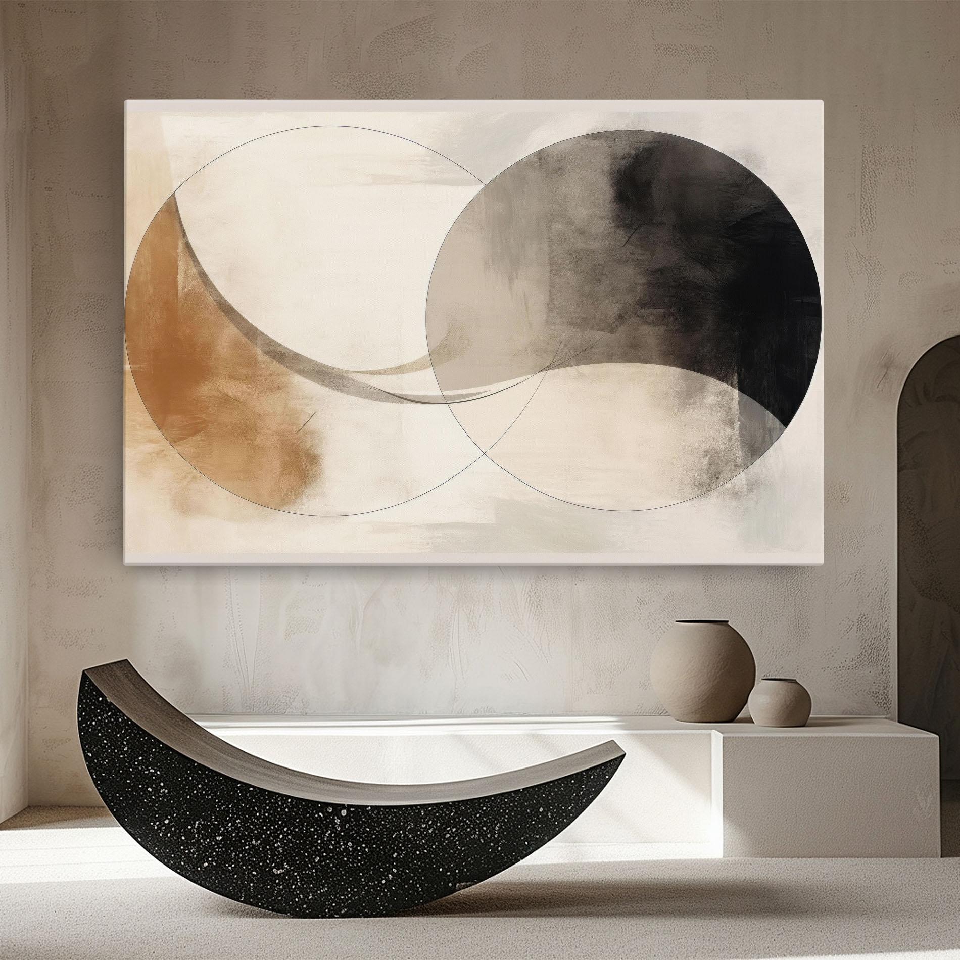 Tablou Canvas Abstract Circle Painting mockup 8