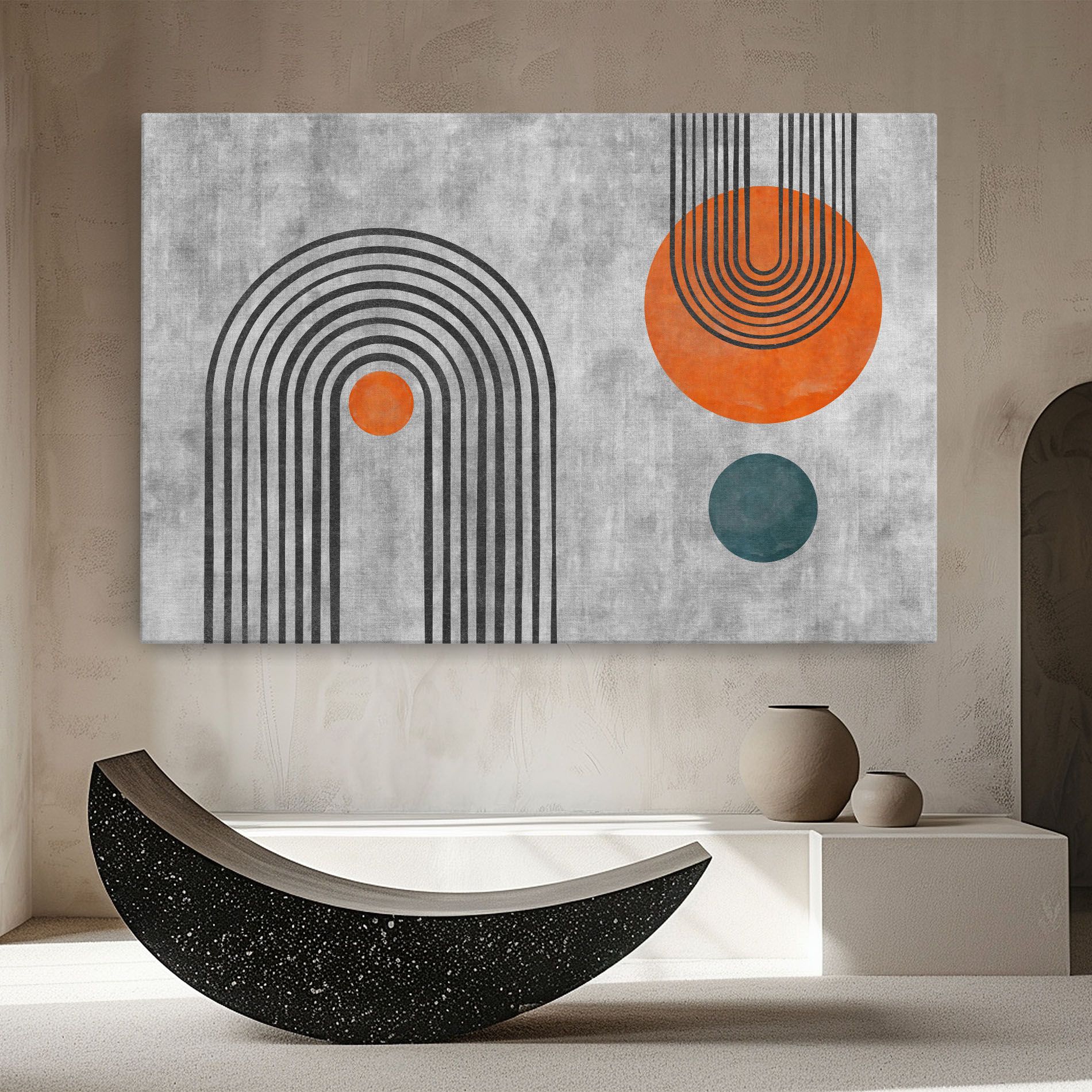 Abstract Orange Circles mockup 8