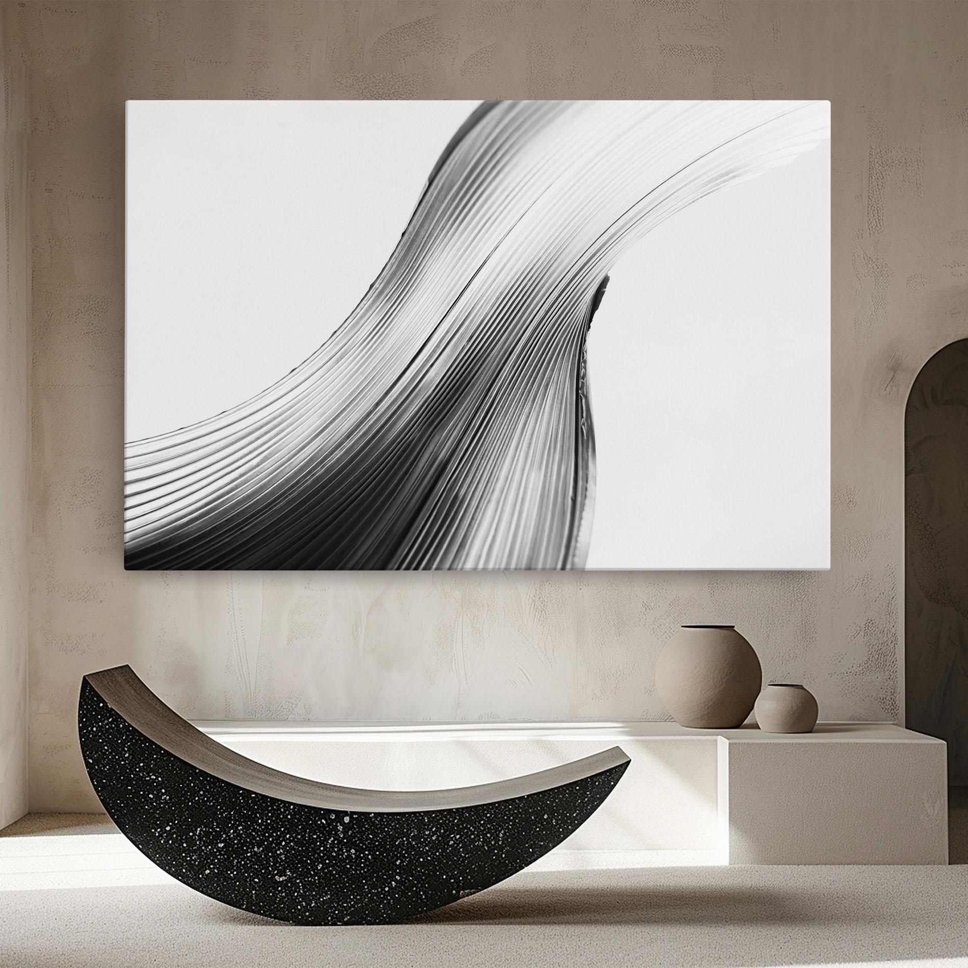 Tablou Canvas Monochrome Wave mockup 8