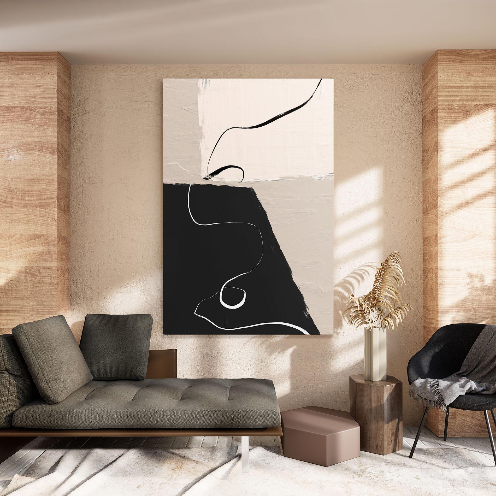 Tablou Canvas Black Brushstrokes mockup 8