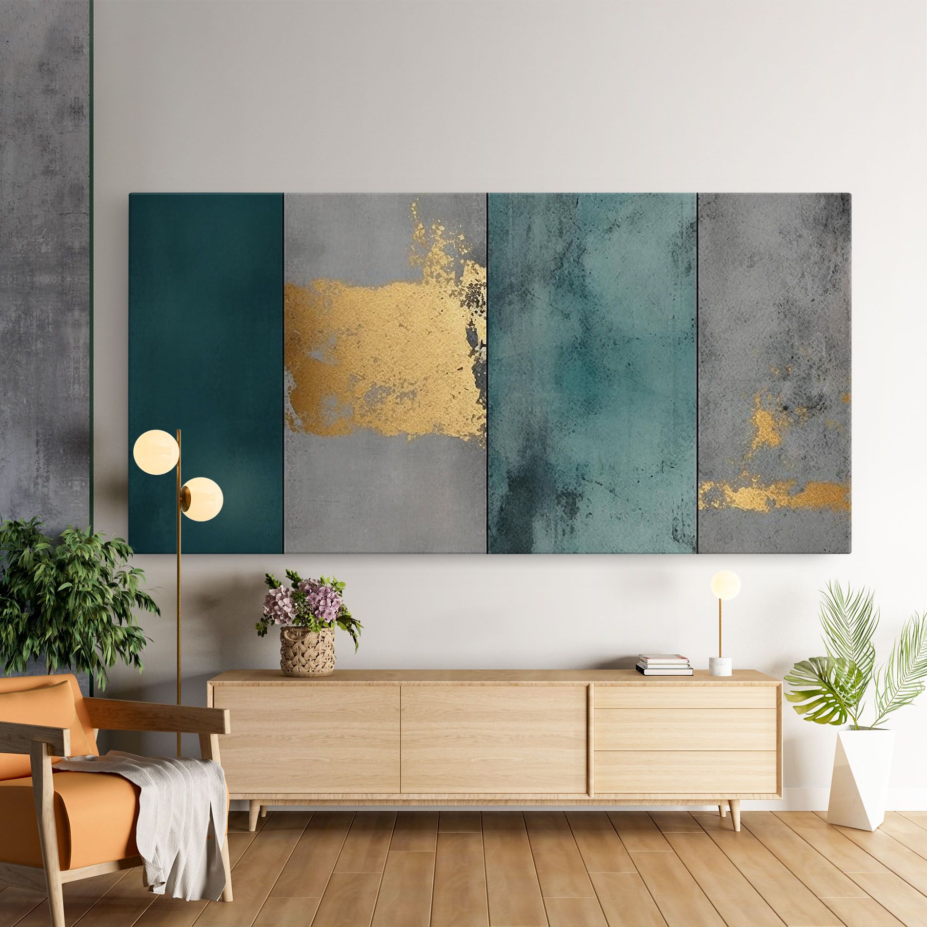 Green Colors With Gold mockup 9