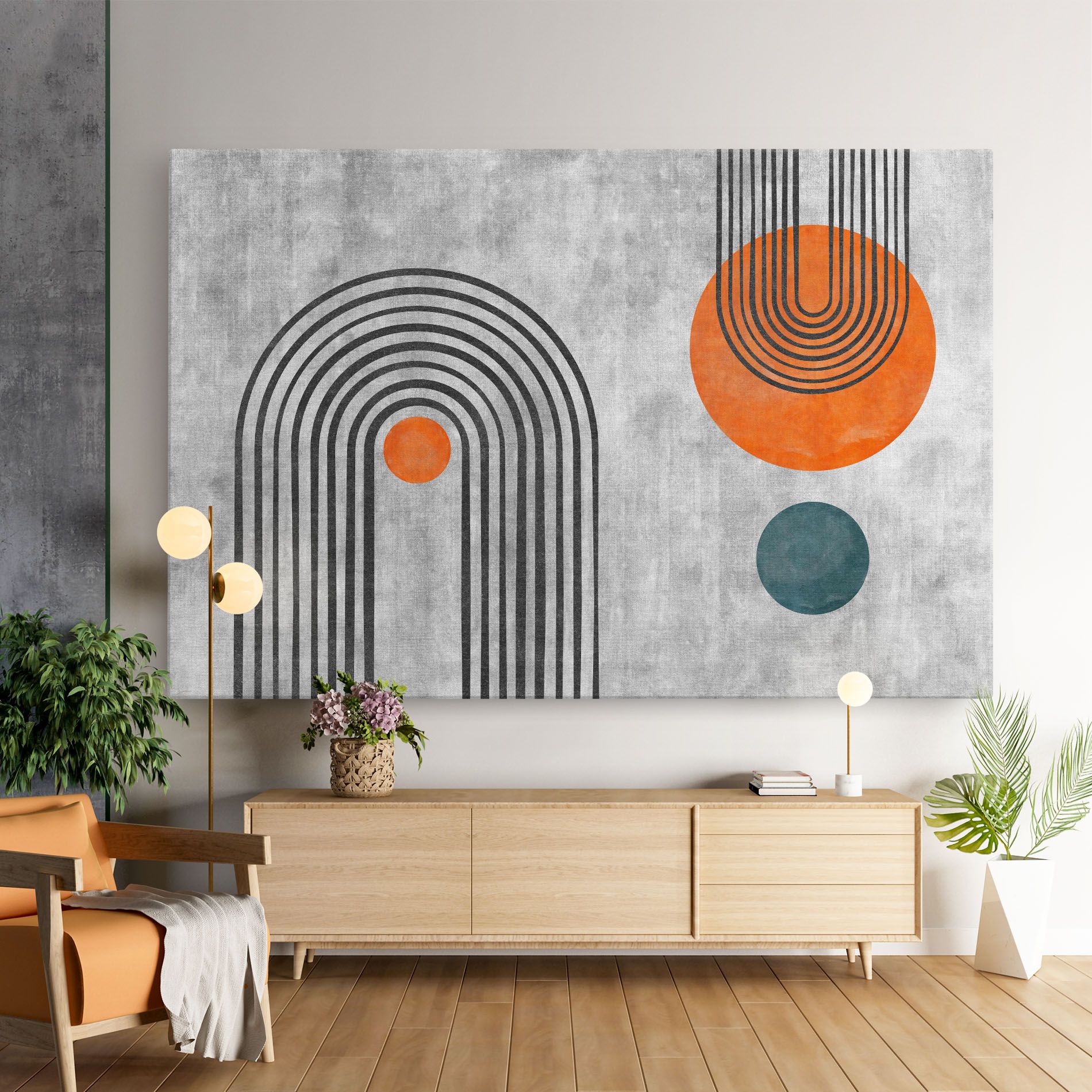 Abstract Orange Circles mockup 9