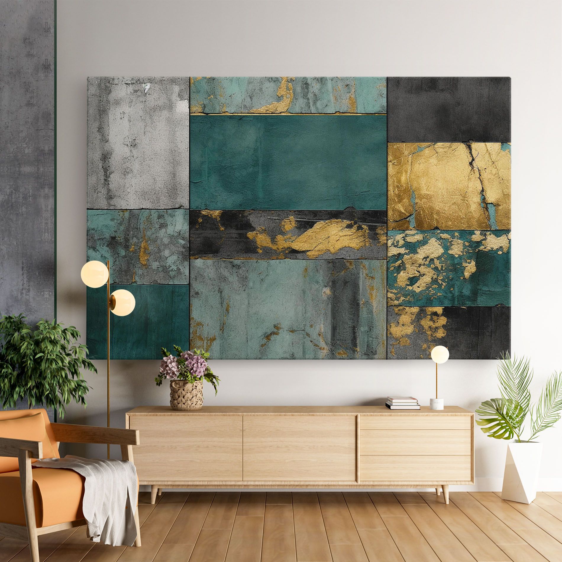 Golden Green Painting mockup 9