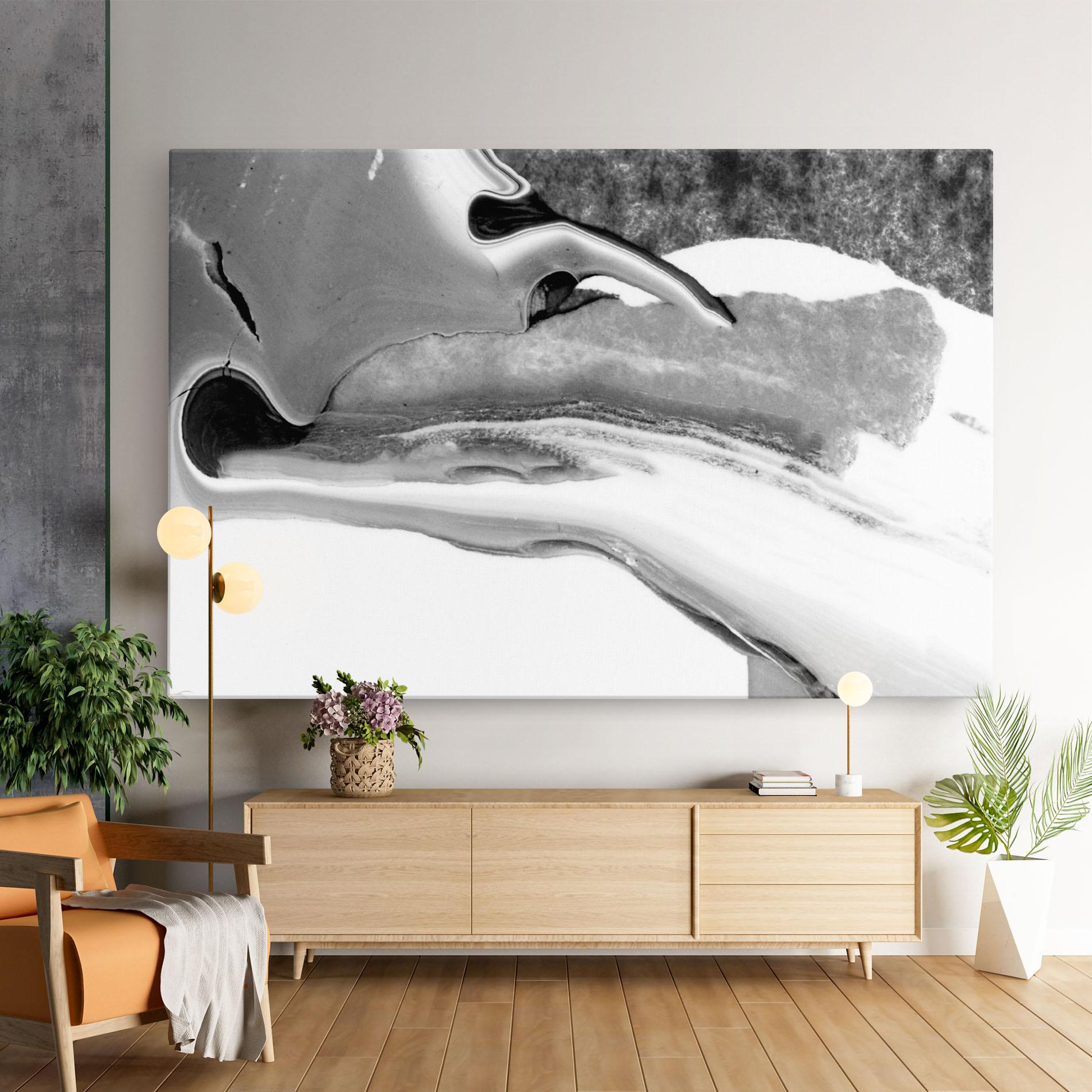 Tablou Canvas White Acrylic Painting mockup 9
