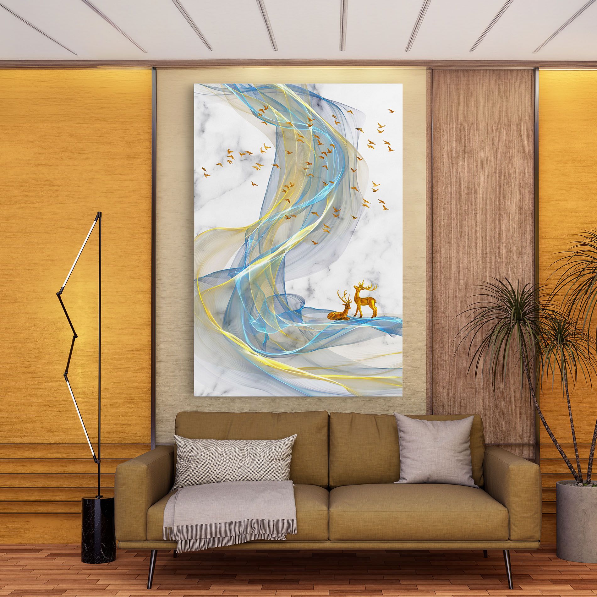 Abstract Golden Landscape 2 mockup 9