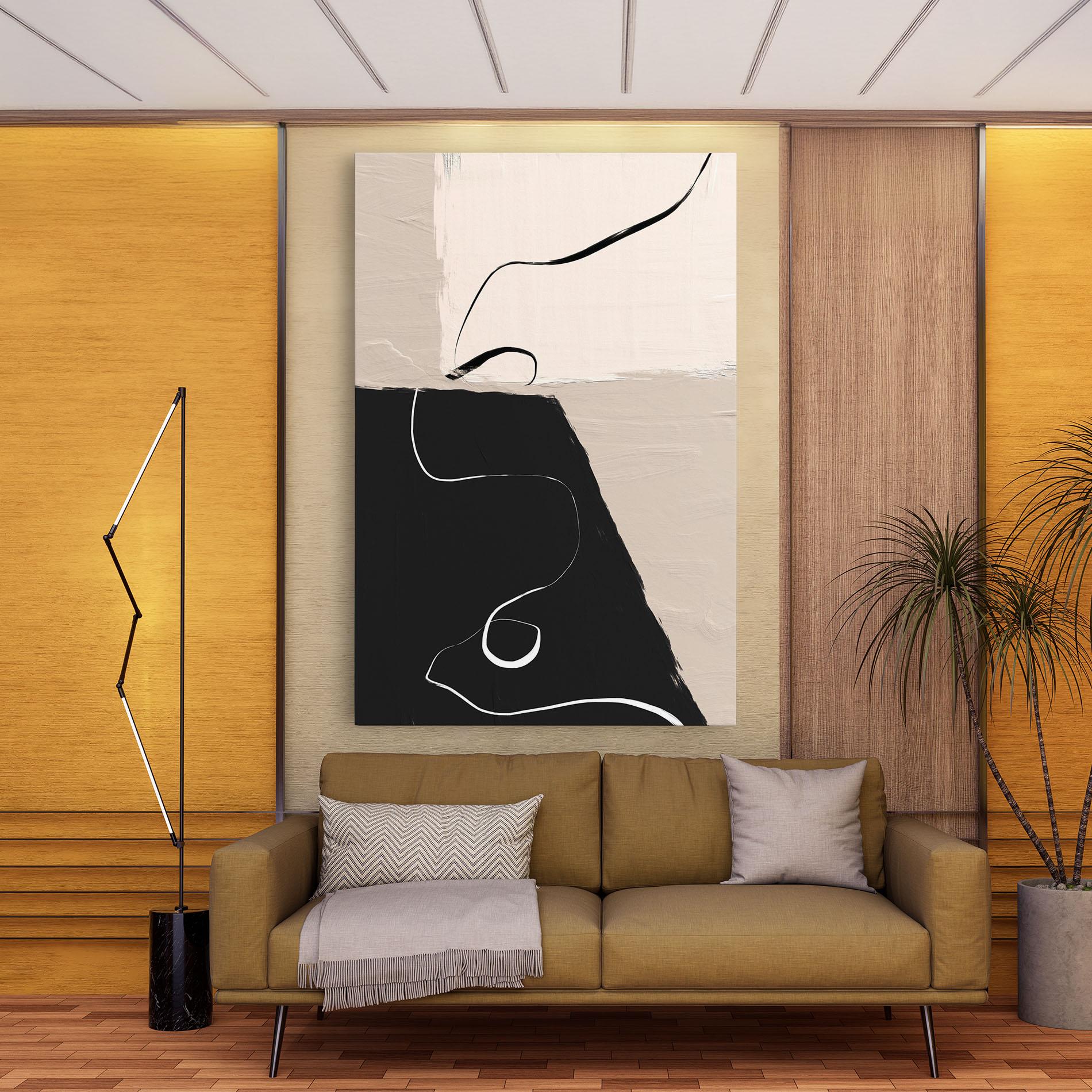 Tablou Canvas Black Brushstrokes mockup 9