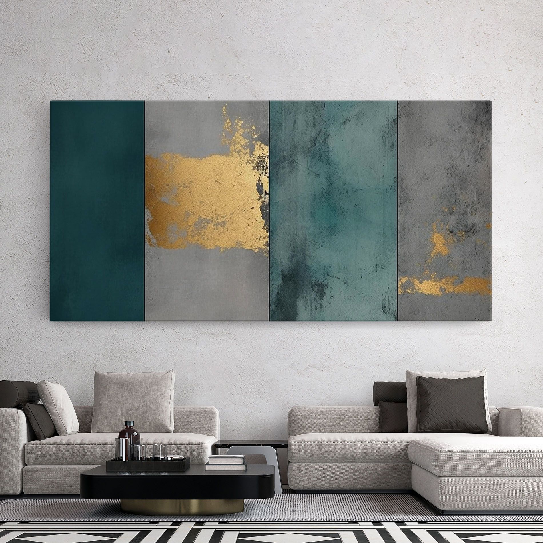 Green Colors With Gold mockup 2