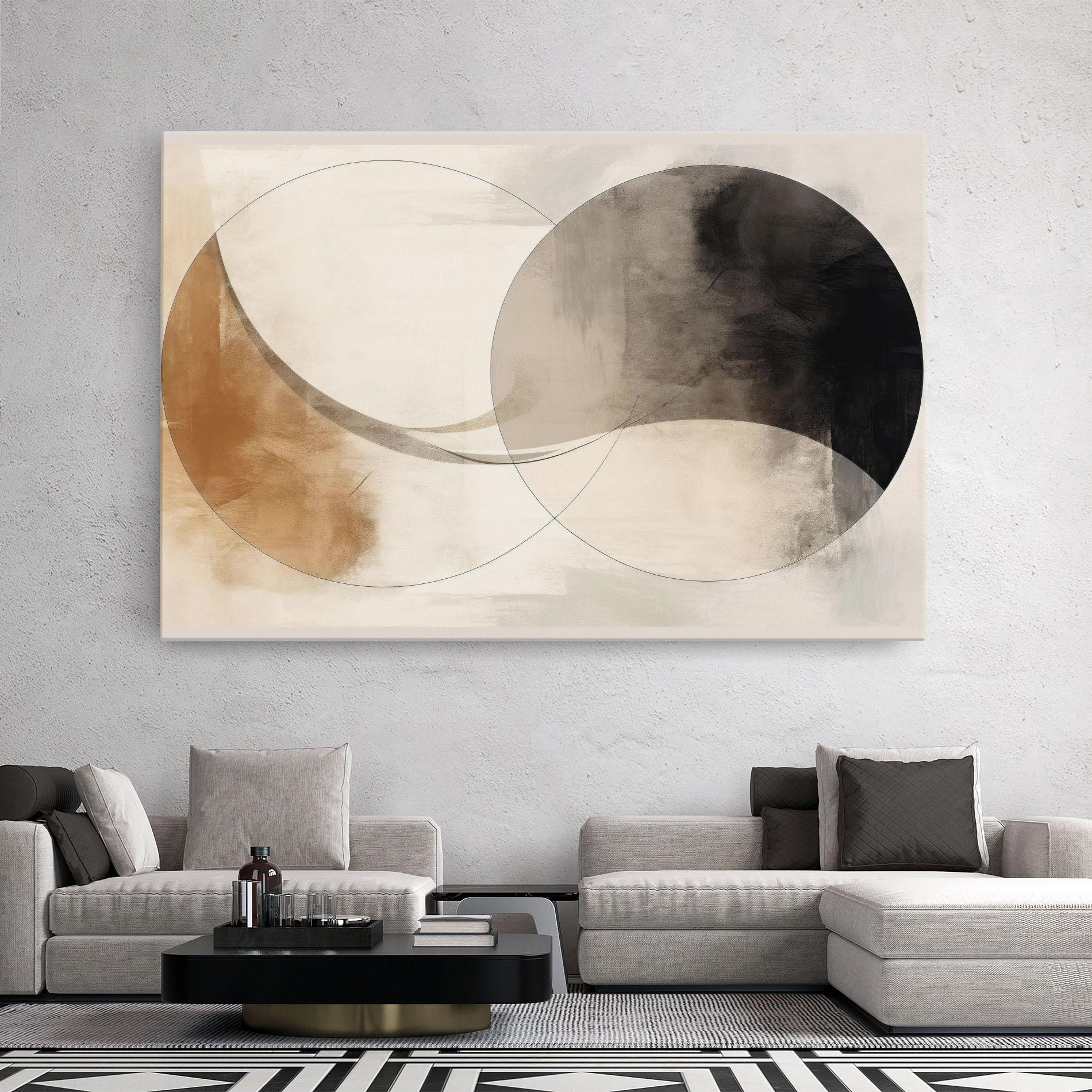 Tablou Canvas Abstract Circle Painting mockup 2
