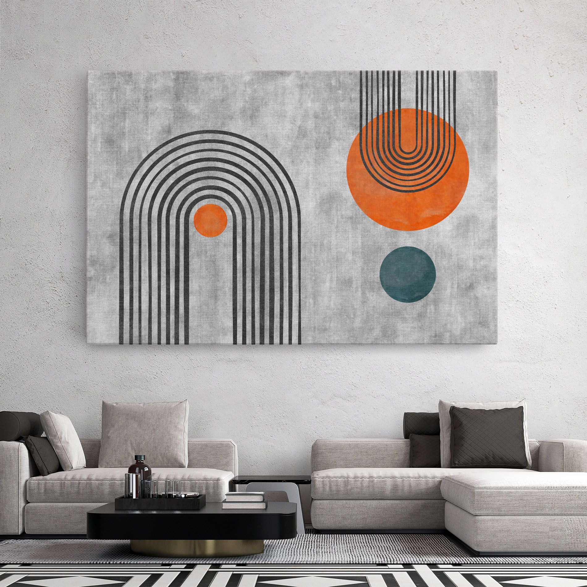 Abstract Orange Circles mockup 2