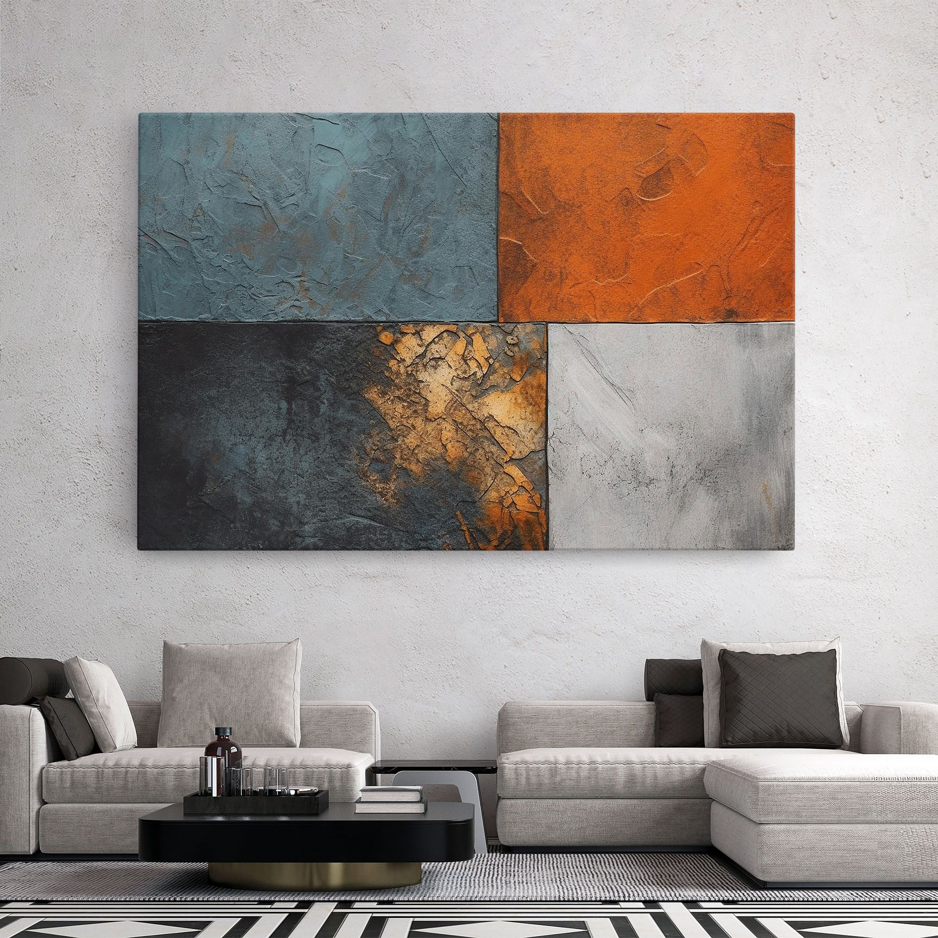 White Square With Gold mockup 2