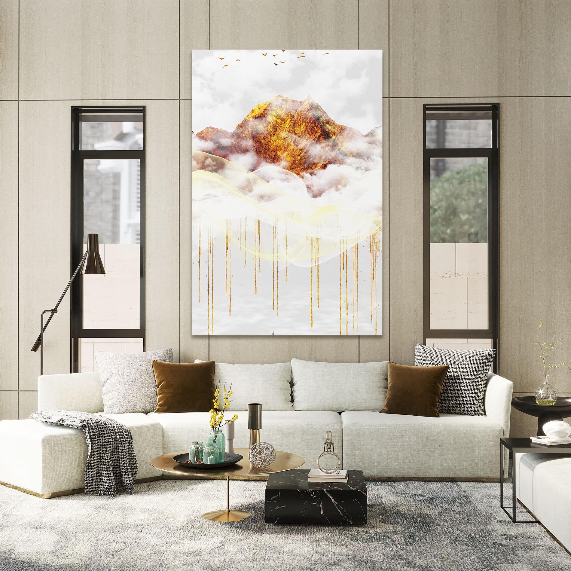 Tablou Canvas Abstract Golden Landscape 3 mockup 2