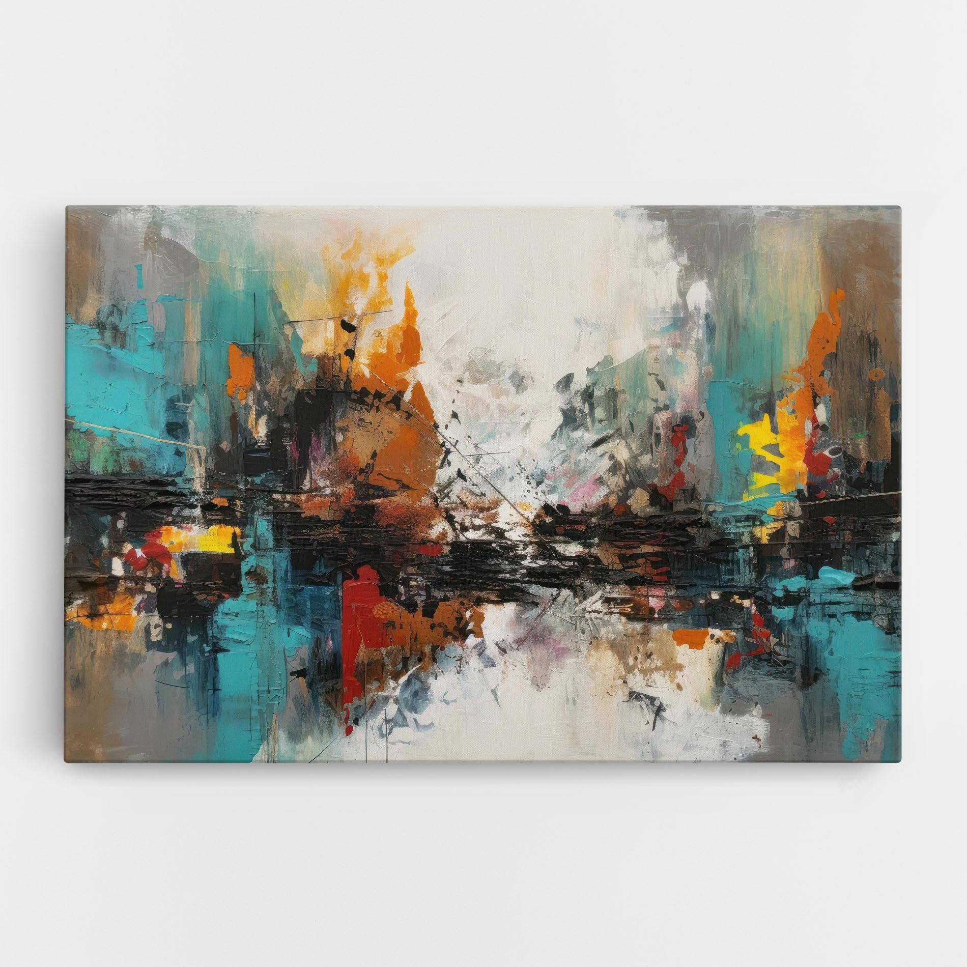 Tablou Canvas Abstract City Painting mockup 0