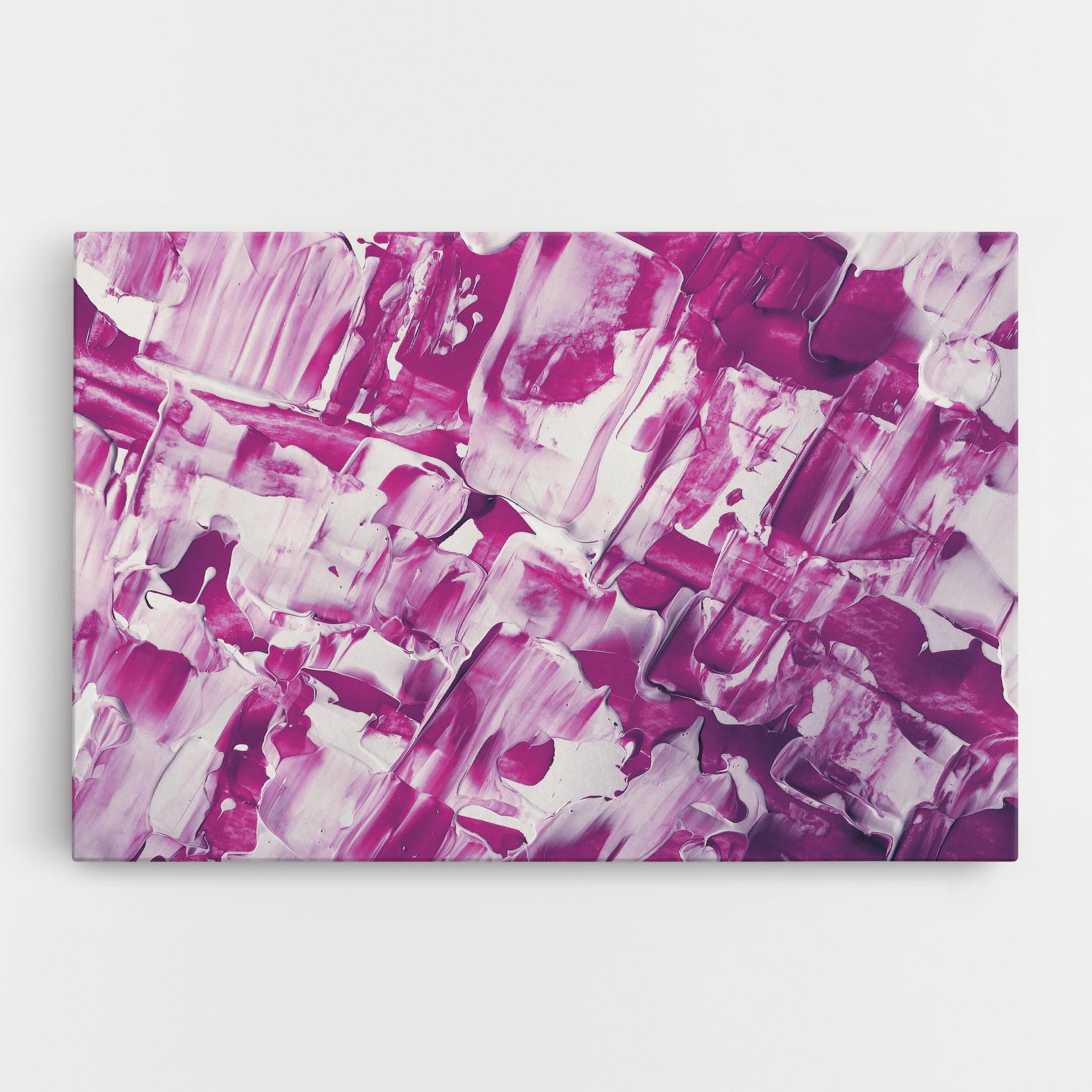 Tablou Canvas Abstract White And Pink mockup 0