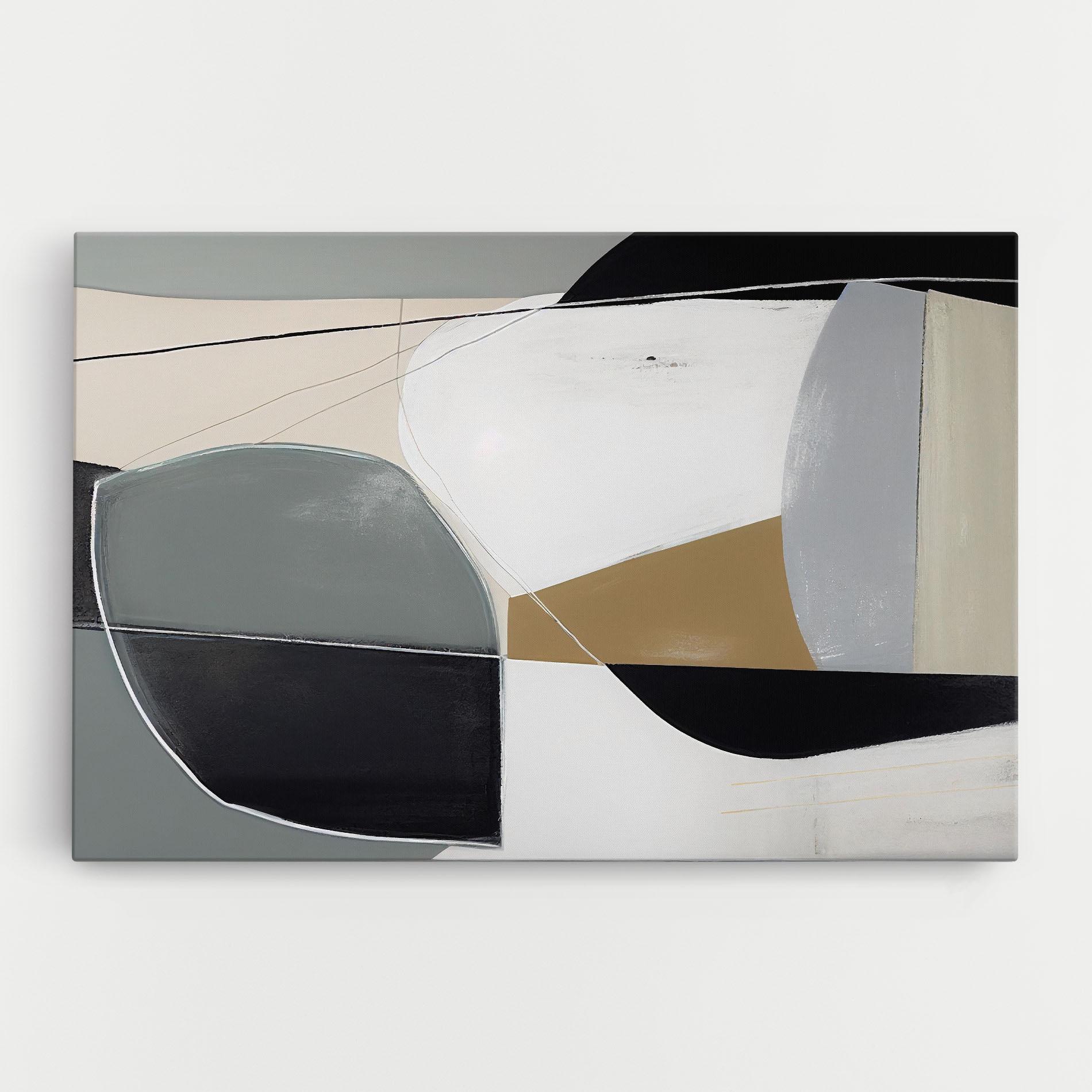 Tablou Canvas Black Grey Shape mockup 0