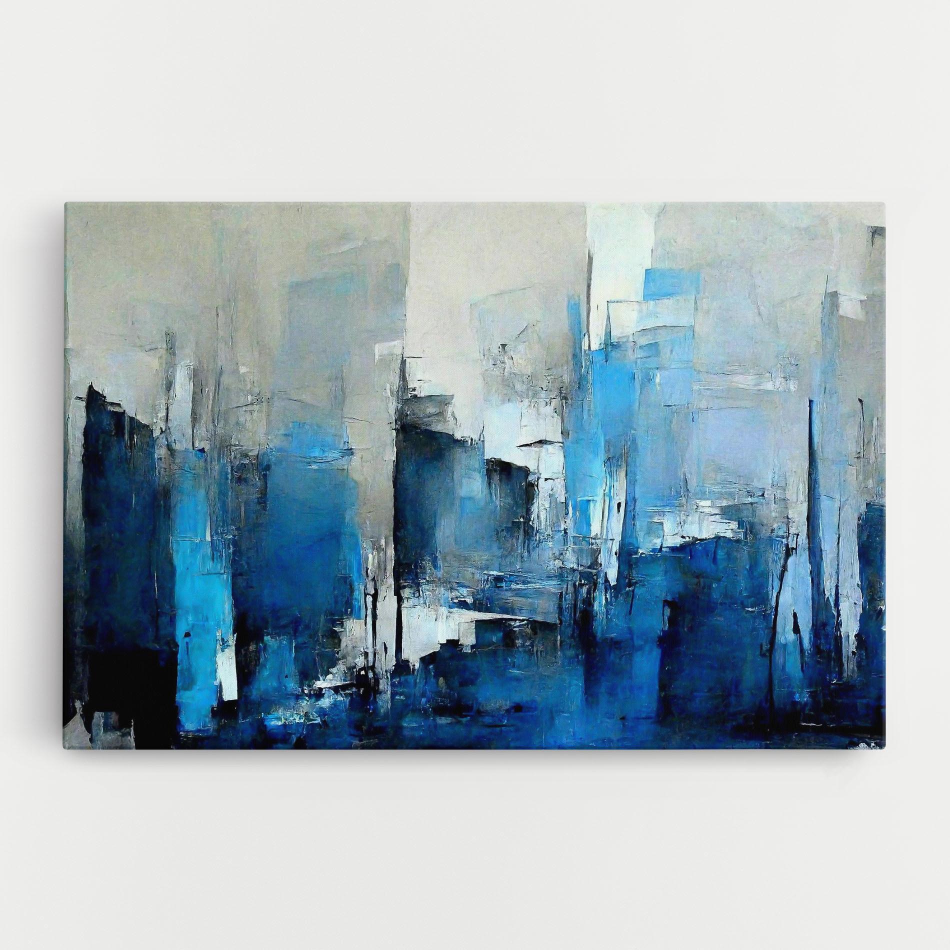 Tablou Canvas Blue Gray Color mockup 0