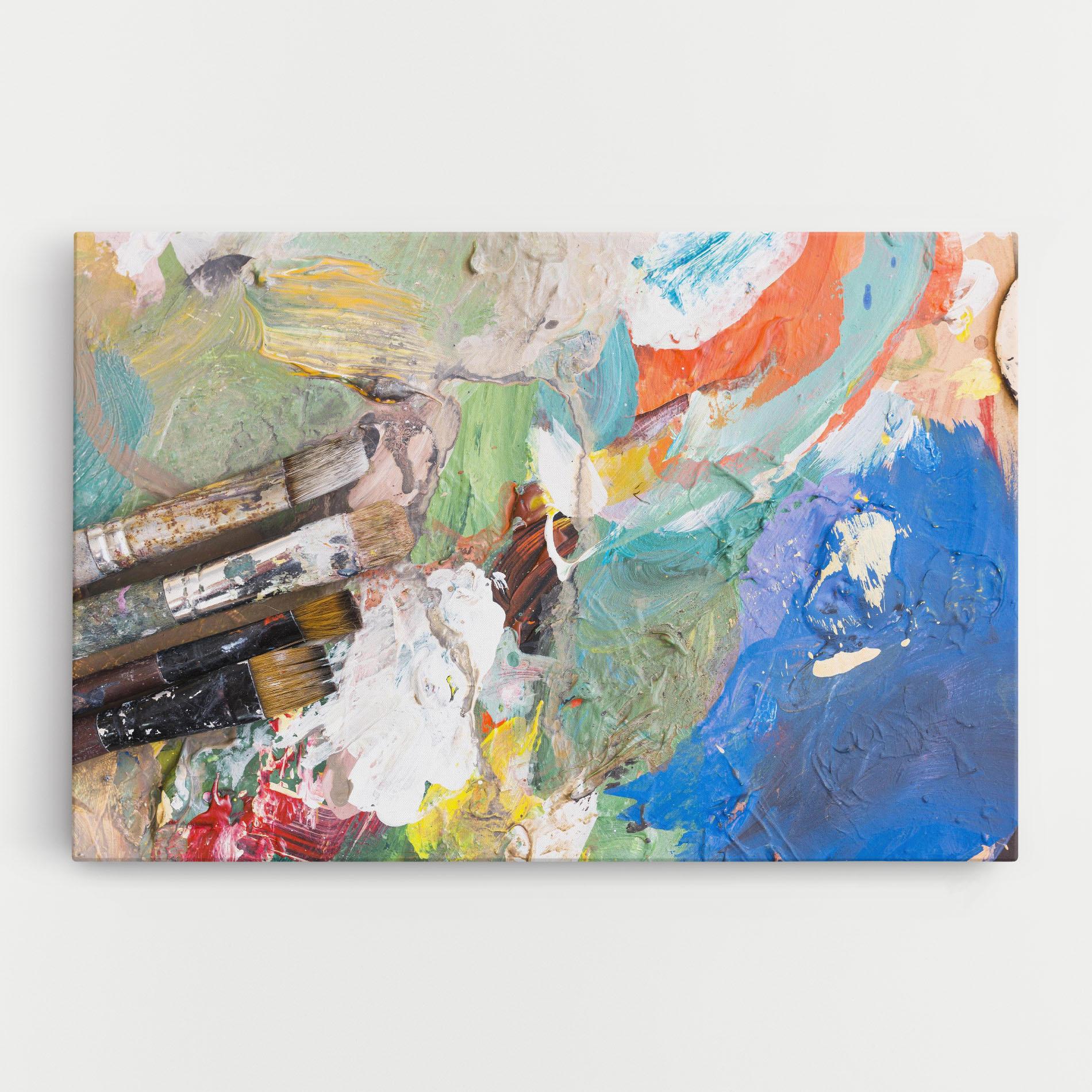 Tablou Canvas Messy Paint Brushes Copie mockup 0