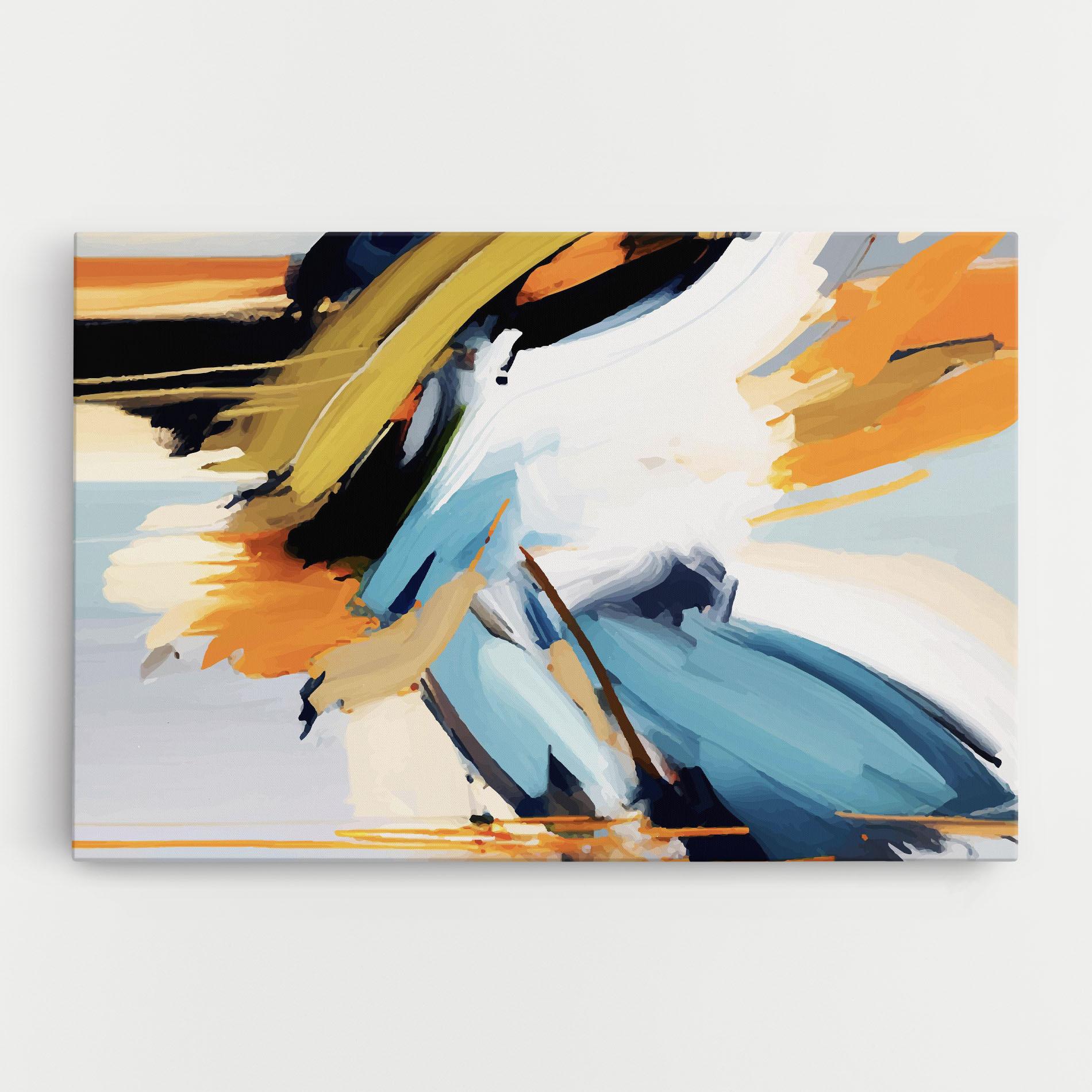 Tablou Canvas Orange Blue Art mockup 0