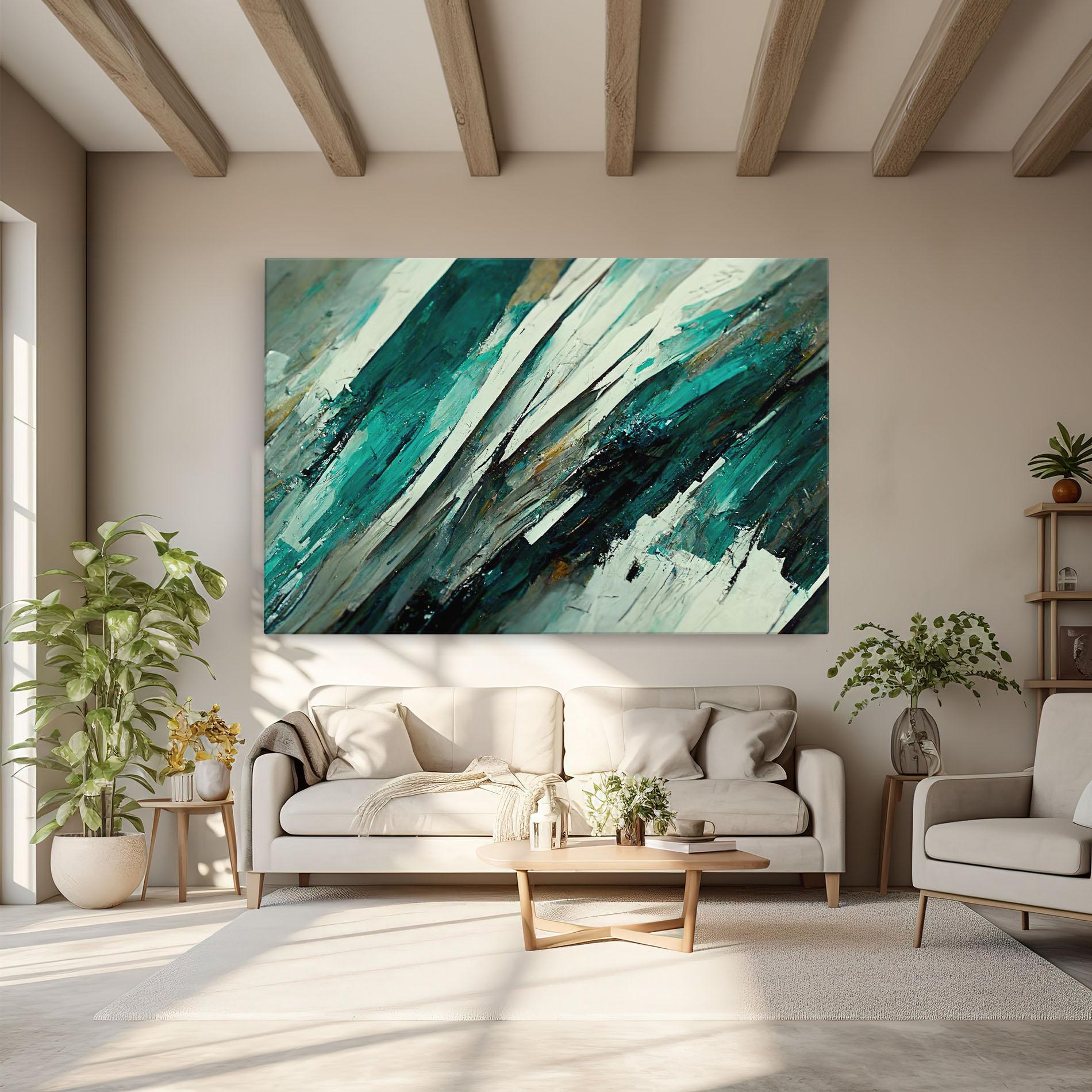 Tablou Canvas Abstract Green Artwork mockup 6