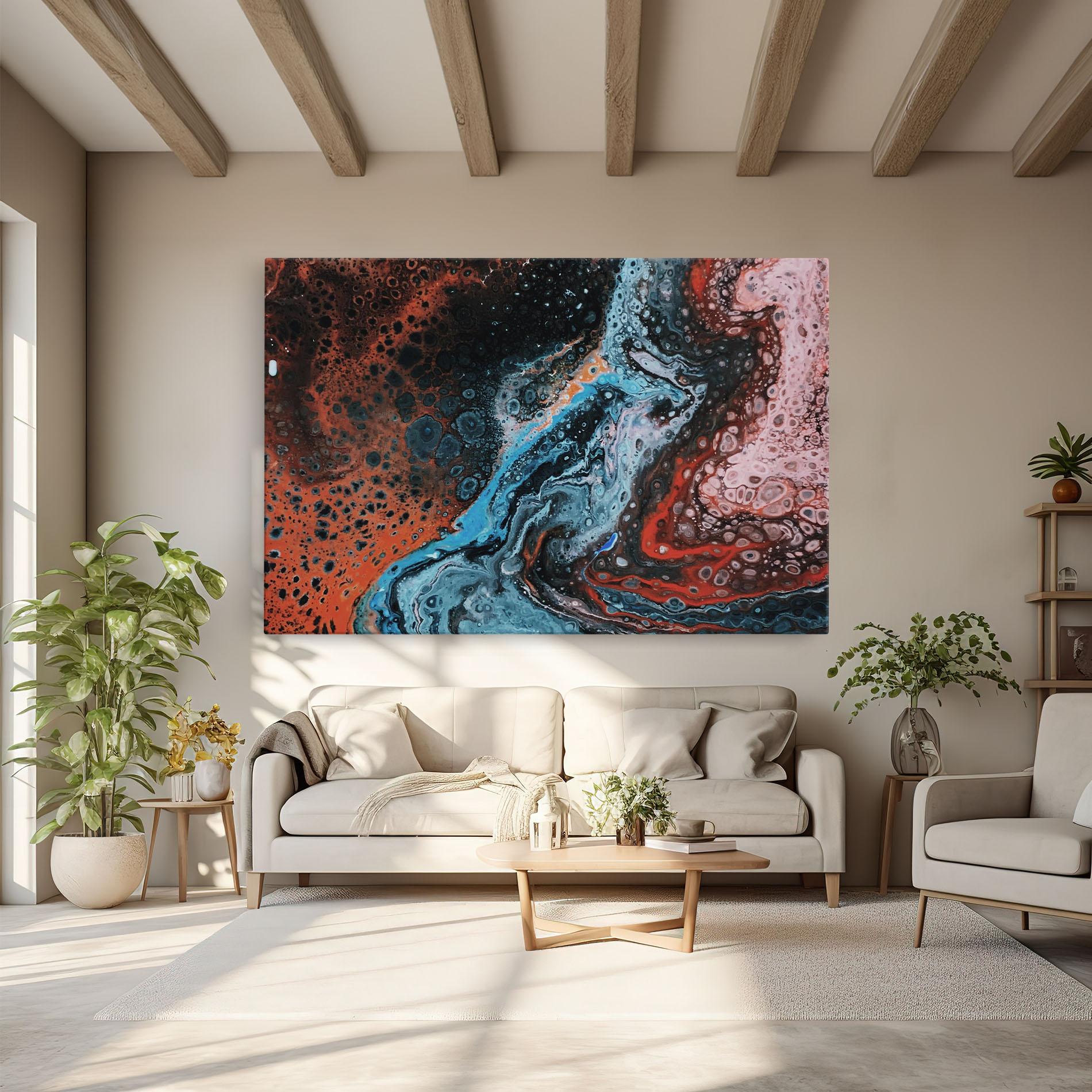 Tablou Canvas Abstract Turqoise Colors mockup 6