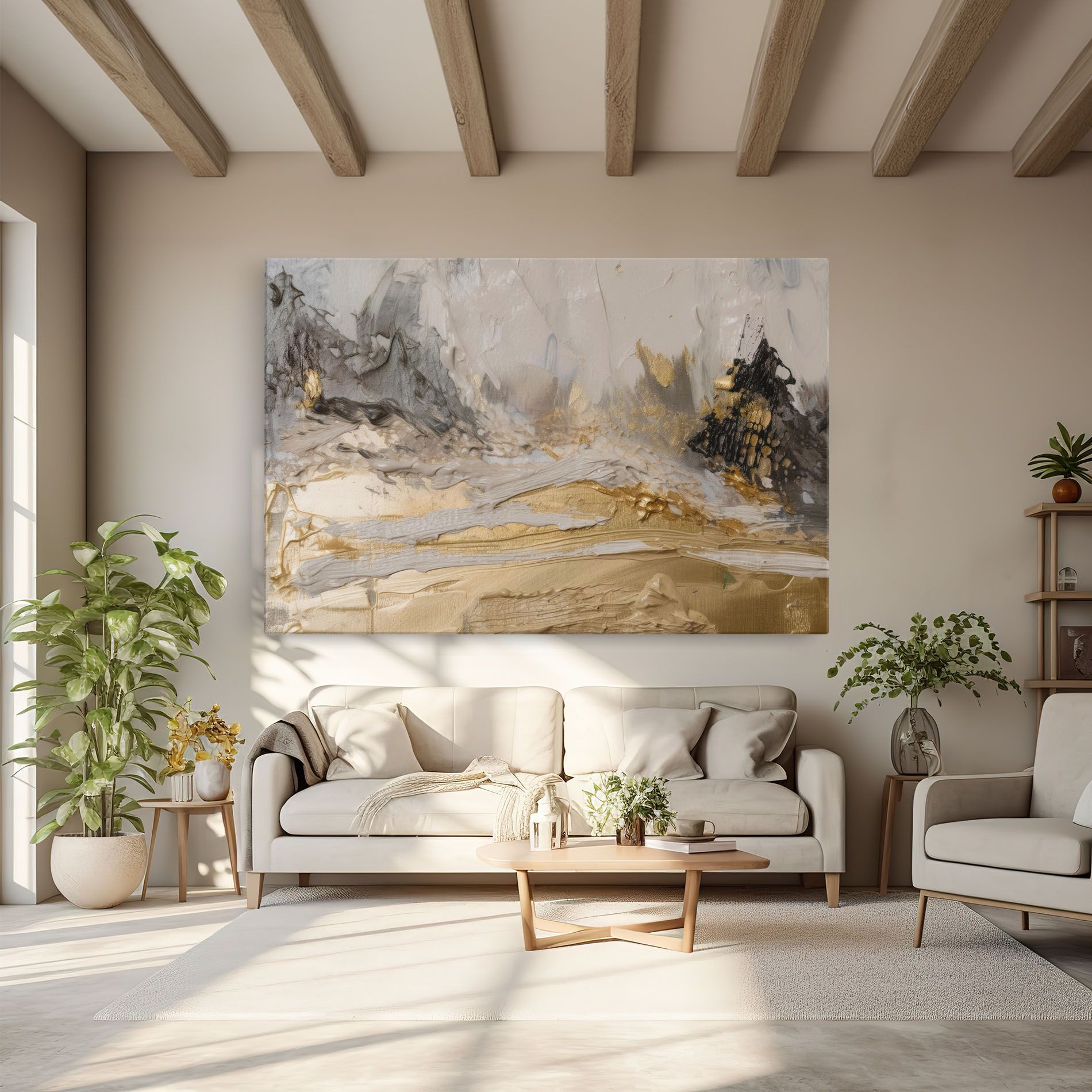 Tablou Canvas Abstract White Waves