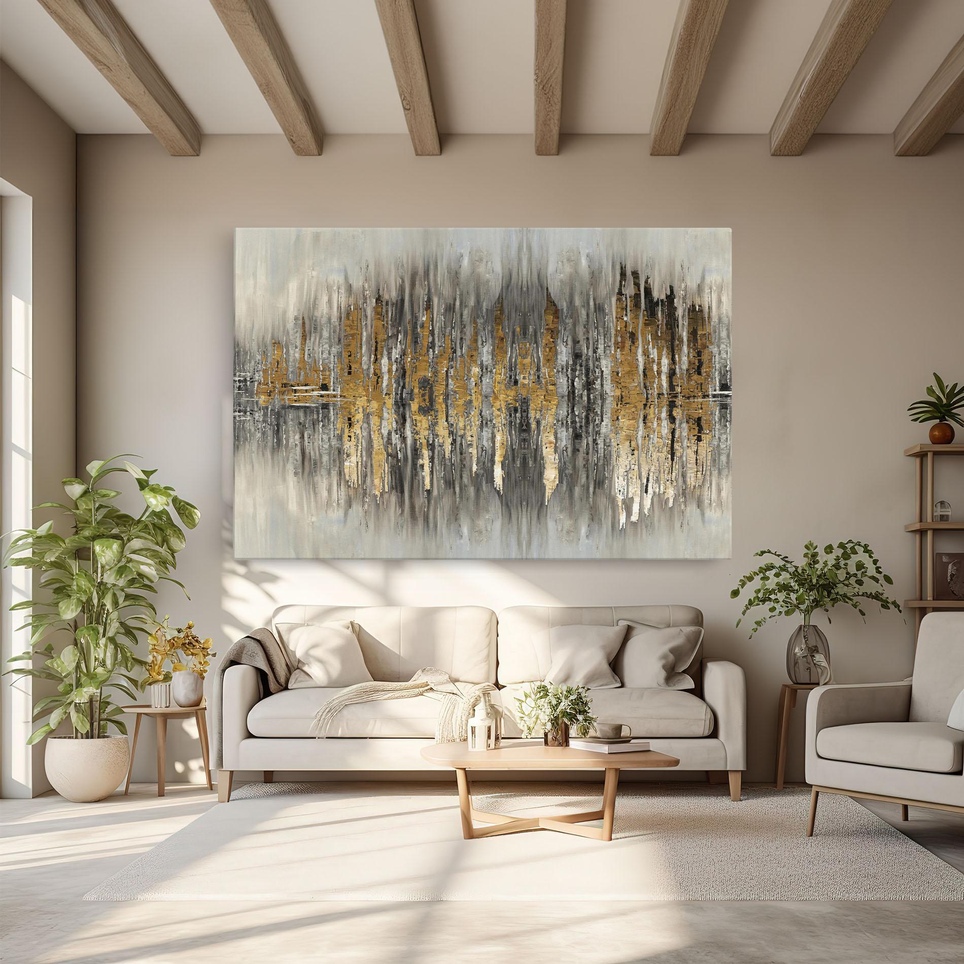 Tablou Canvas Acrylic Silver Paint mockup 6