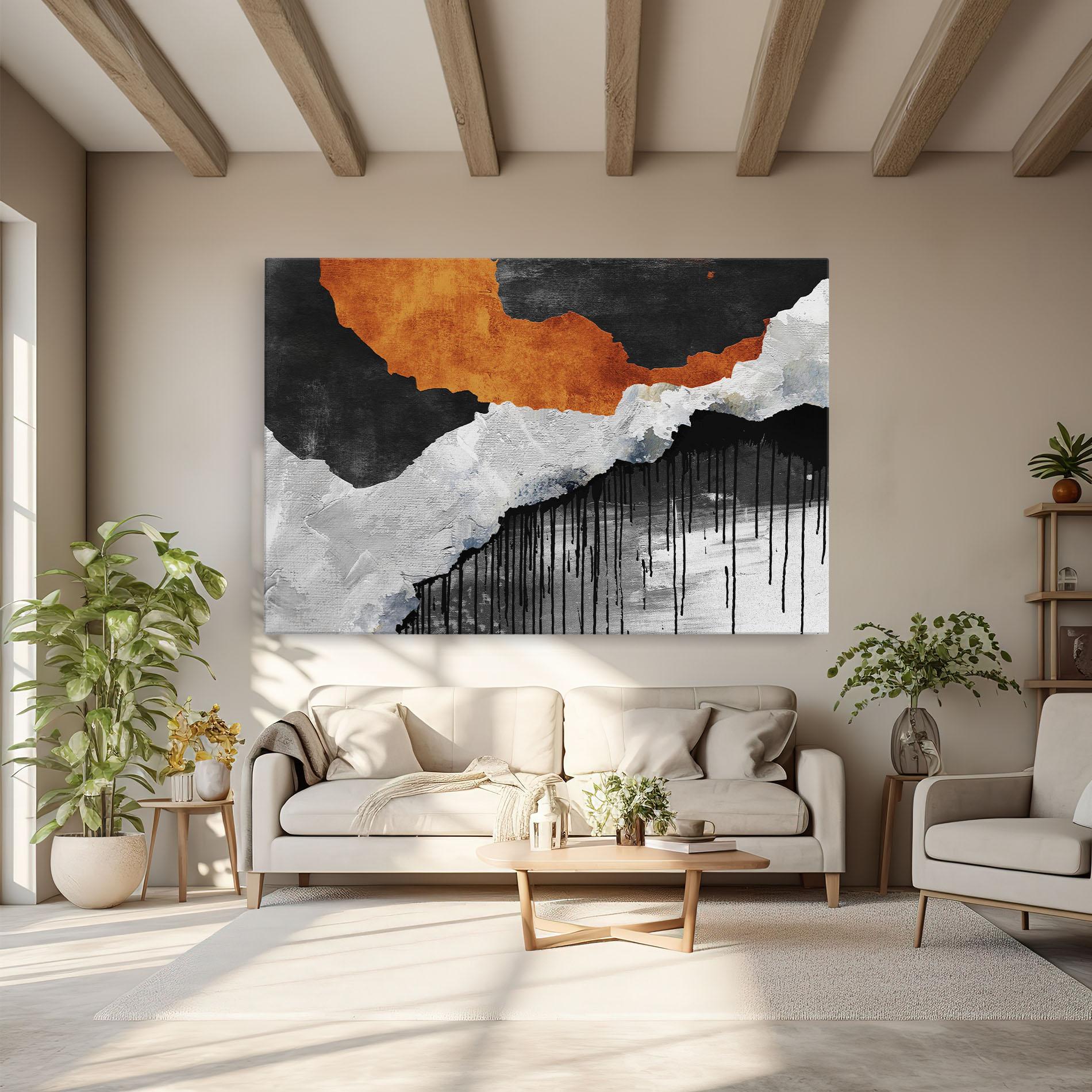 Tablou Canvas Black Paint Flowing mockup 6